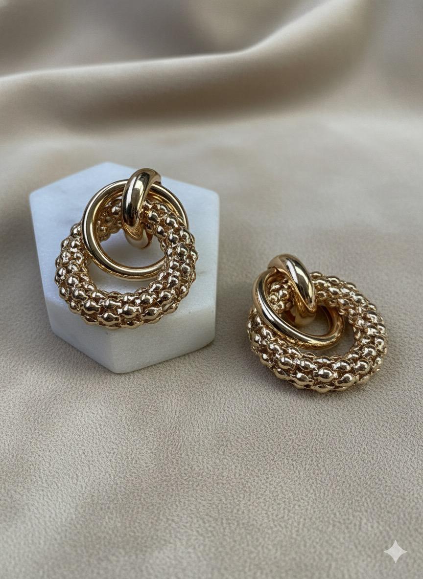 hasır model halka küpe (ALTIN) 