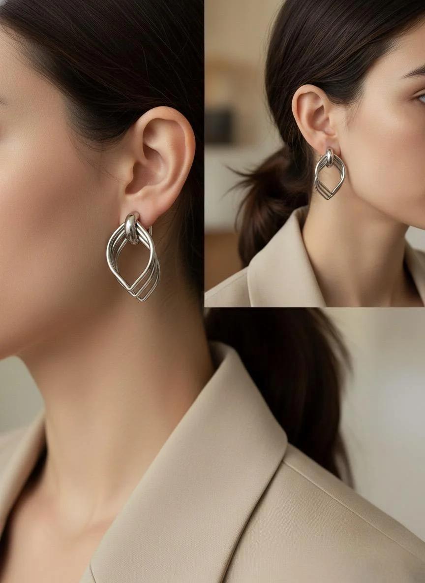 çelik küpe (GÜMÜŞ)