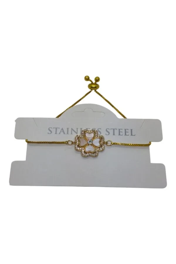 Tekli yonca yonca bileklik (ALTIN)