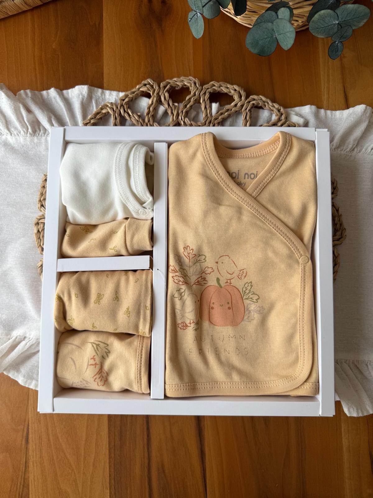 Kız Bebek %100 PAMUK 0-3 AY Sonbahar 5'li Set