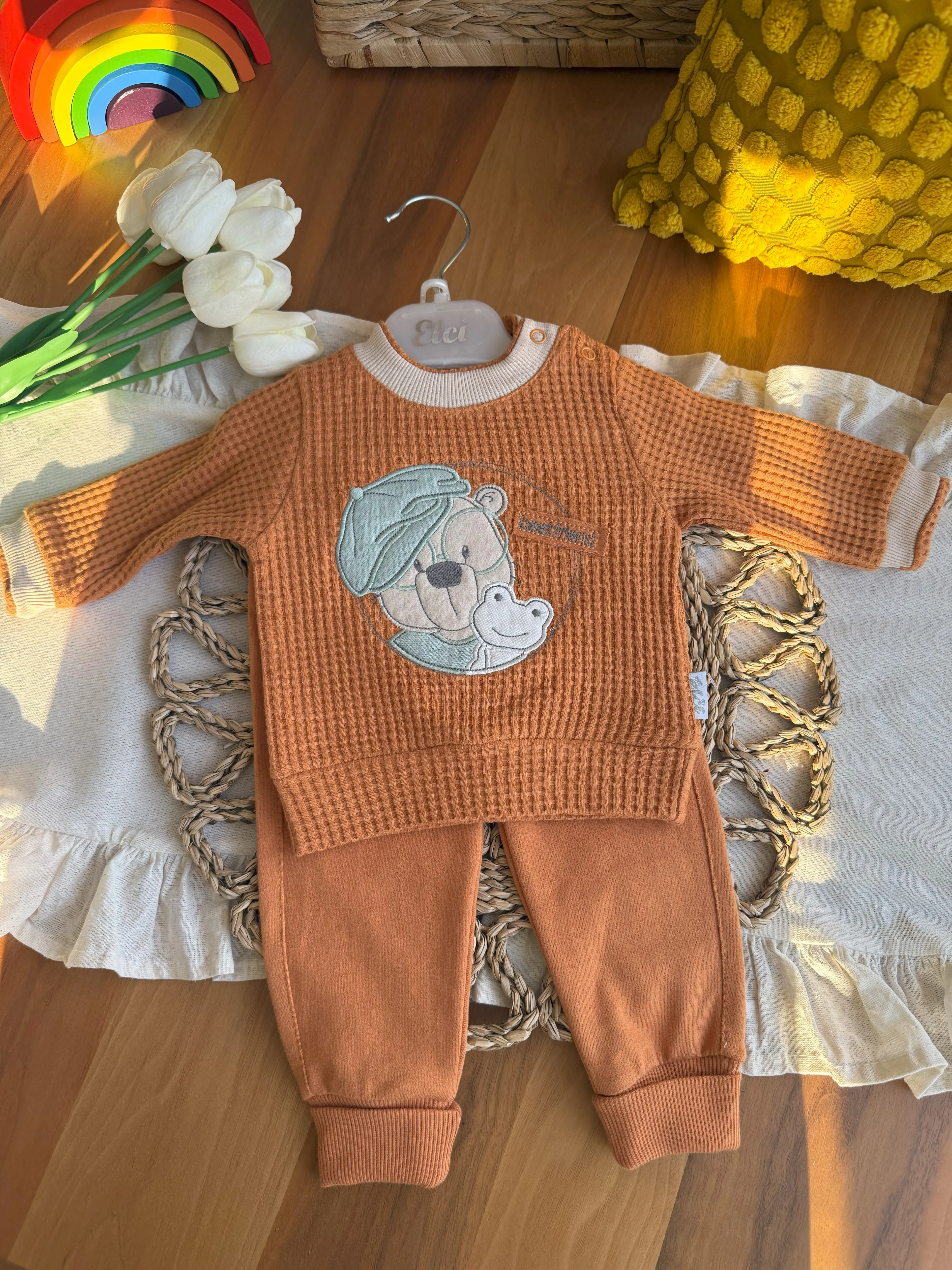 Erkek Bebek Tarçın Dedektif Ayı 2'li Takım