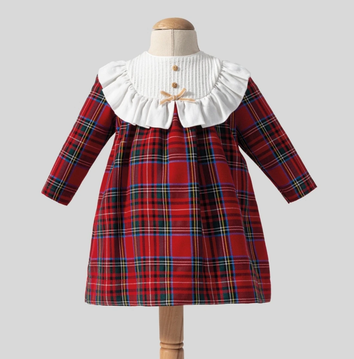 Kız Bebek Tokalı Kırmızı Elbise