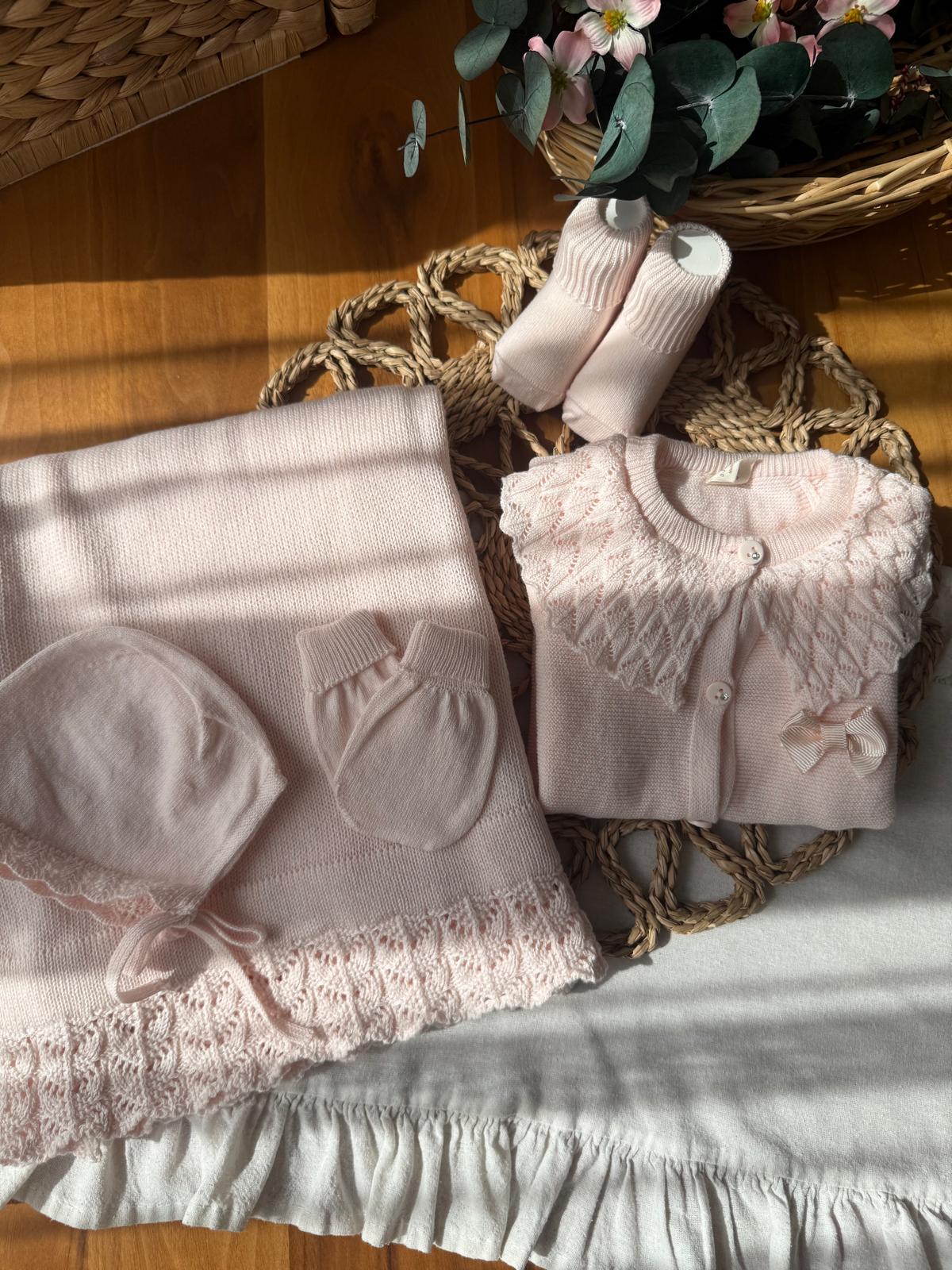 Kız Bebek %100 Pamuk 0-3 Ay Pembe 5'li Set