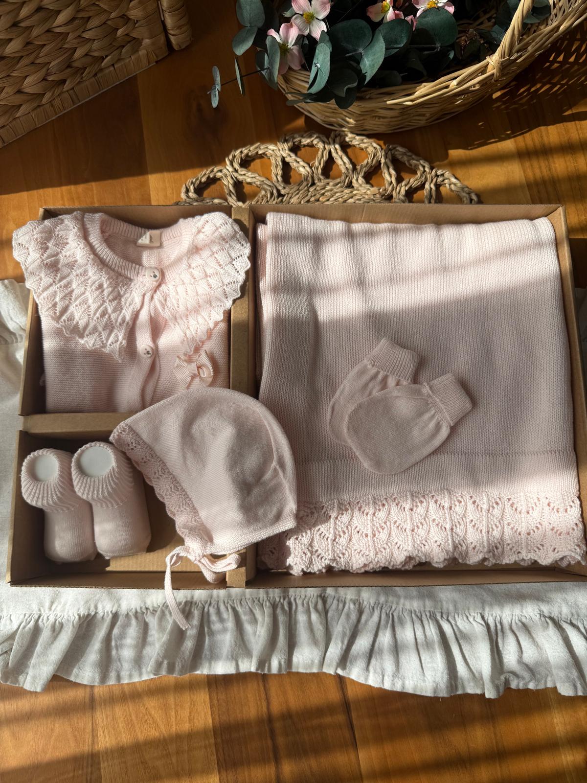 Kız Bebek %100 Pamuk 0-3 Ay Pembe 5'li Set
