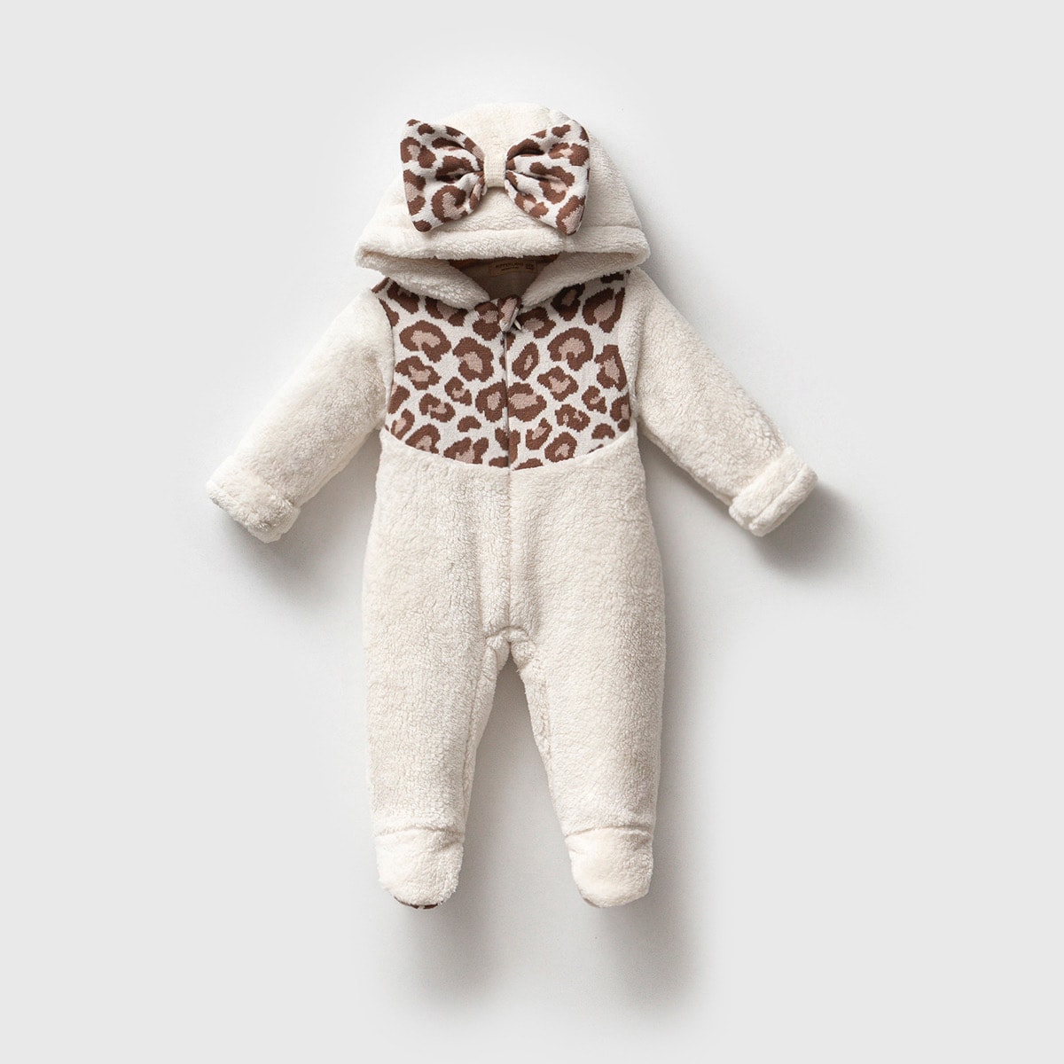 Kız Bebek Leoparlı Welsoft Tulum