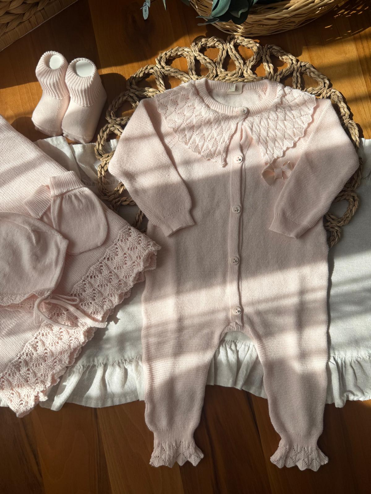 Kız Bebek %100 Pamuk 0-3 Ay Pembe 5'li Set