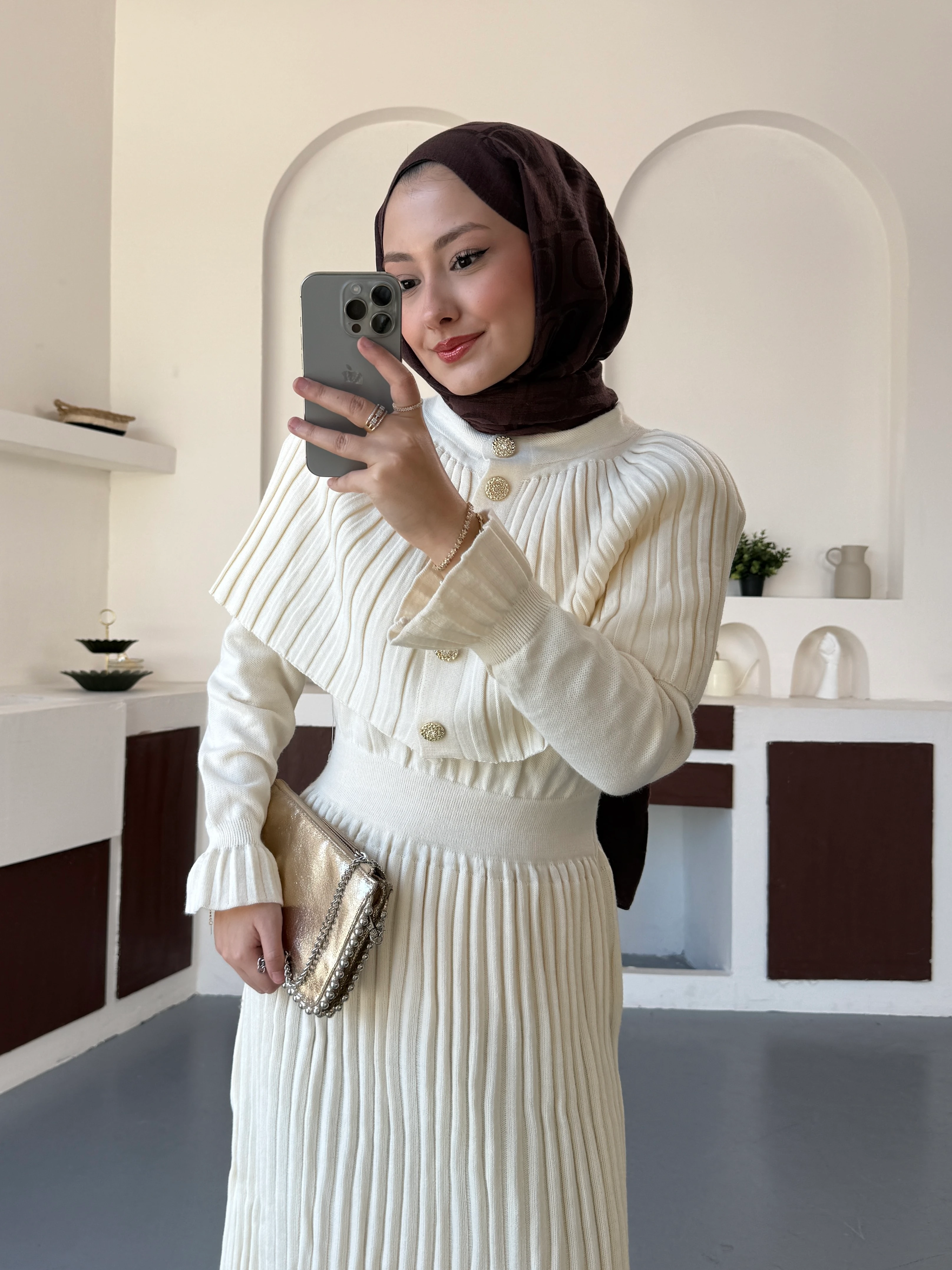 İkili Triko Tasarım Elbise