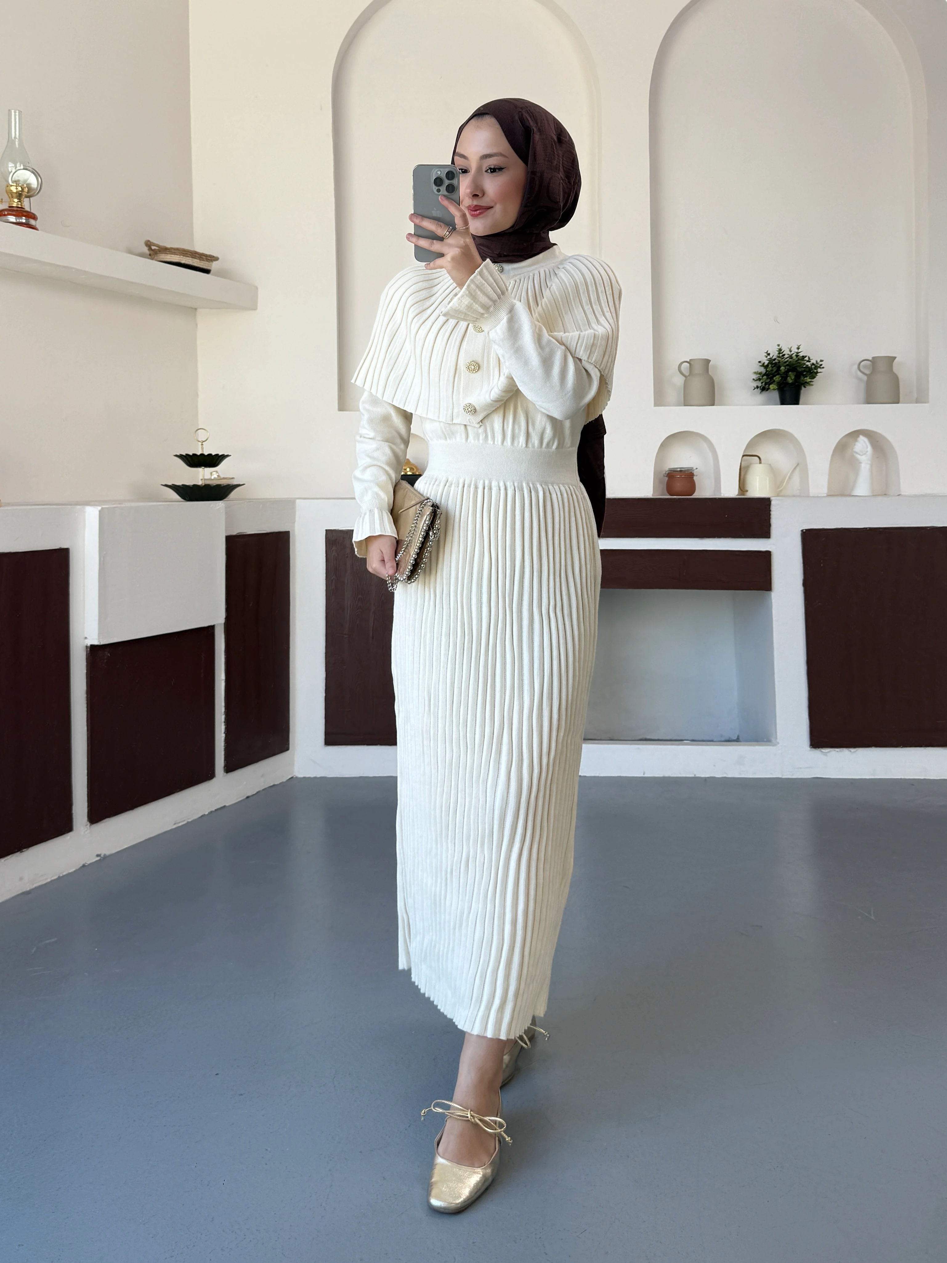 İkili Triko Tasarım Elbise