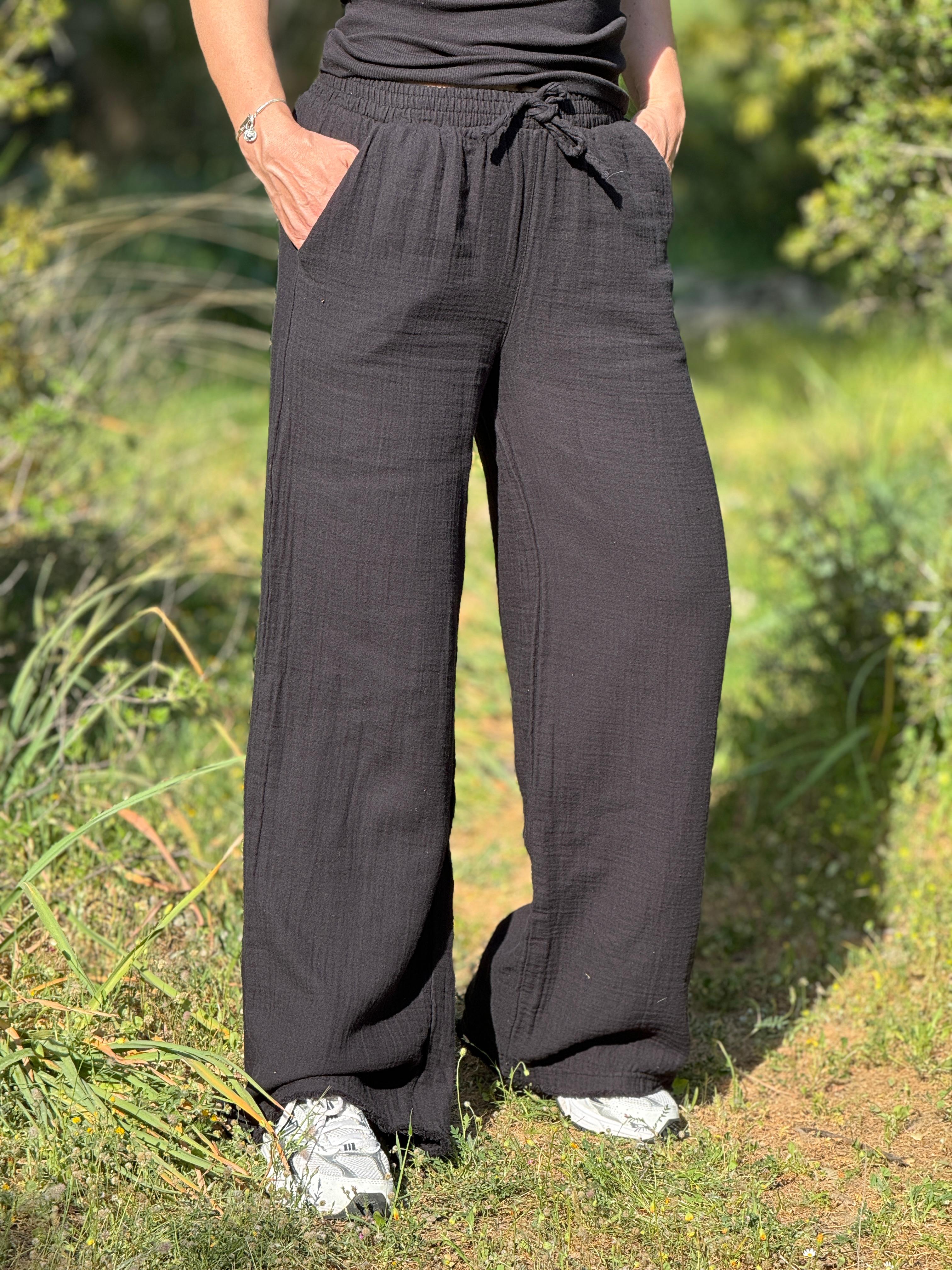 Colette Müslin Pantolon - SIYAH