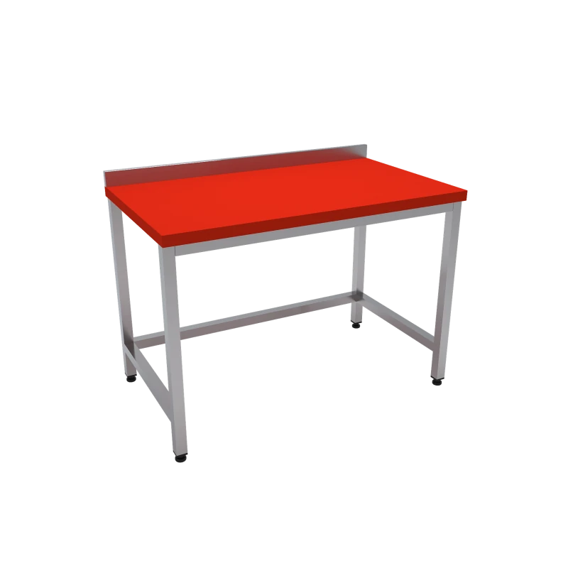 Çalışma Tezgahı Polietilen Tablalı 120x70x85 CM Kırmızı
