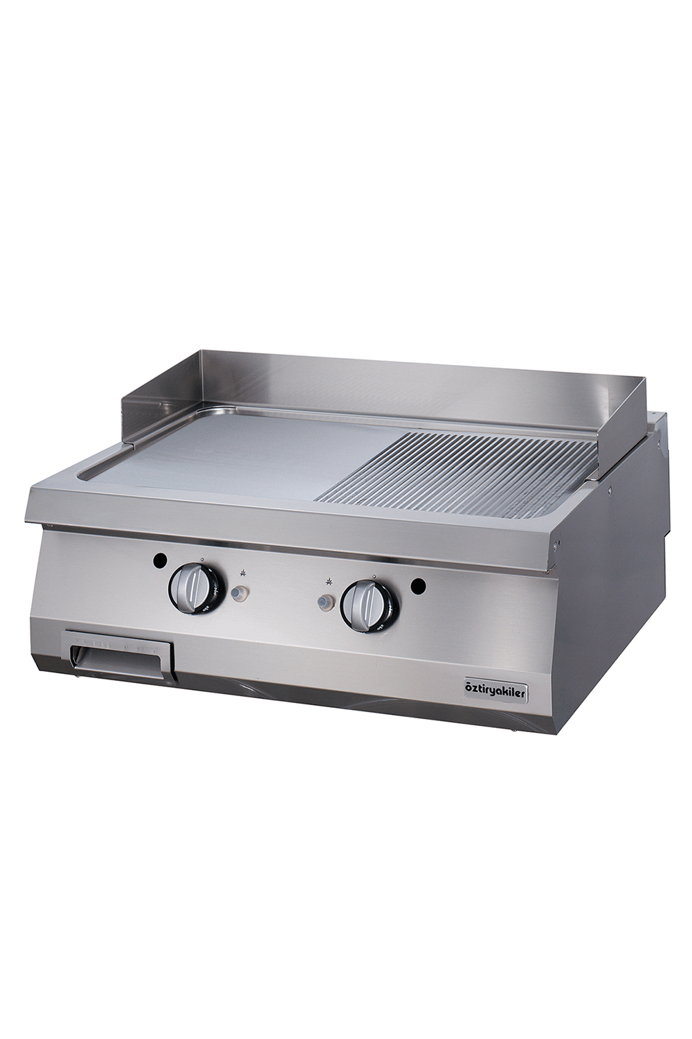 Grill Plate Set Üstü 700 Seri Gazlı Düz 80x70x30-Sert Krom Kaplı