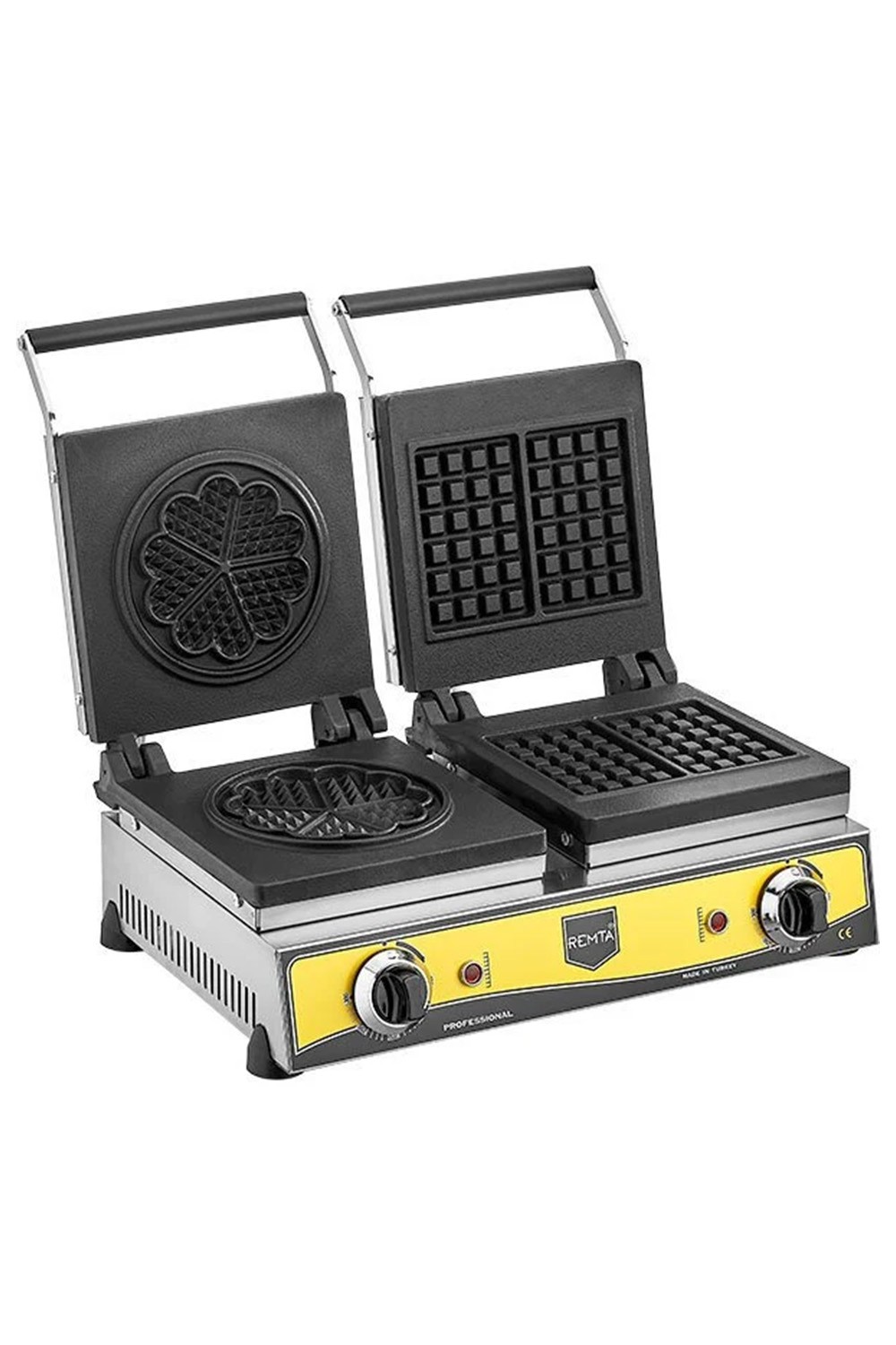 Çiftli Kare+Çiçek Model (16 cm Çap) Waffle Makinesi Elektrikli
