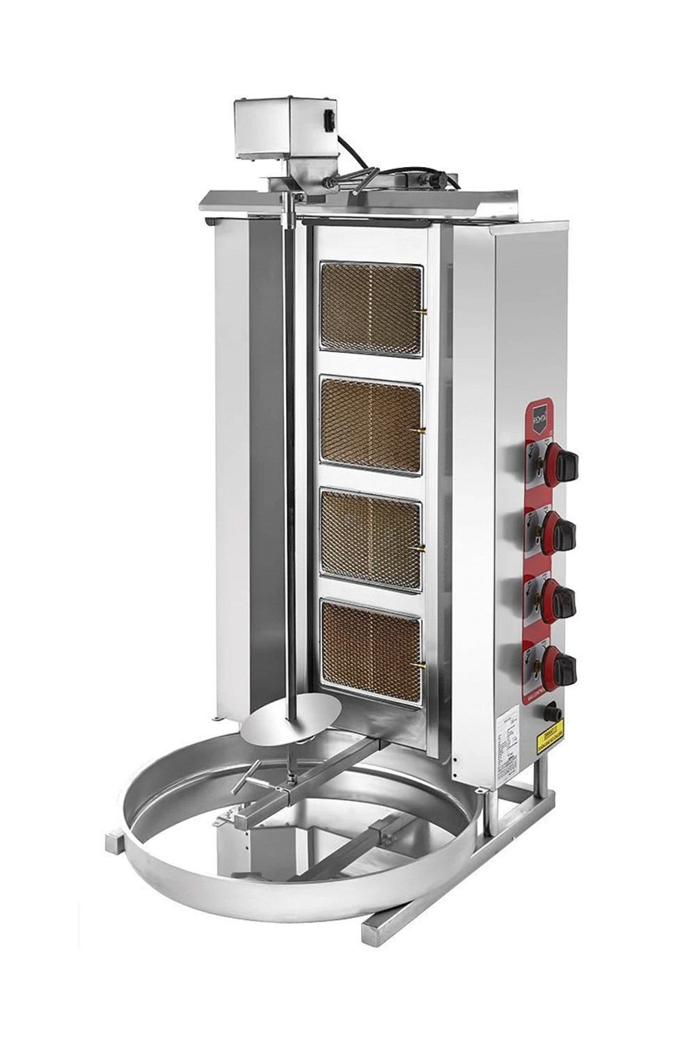4 Radyanlı Üstten Motorlu Gazlı (CE) Döner Ocağı
