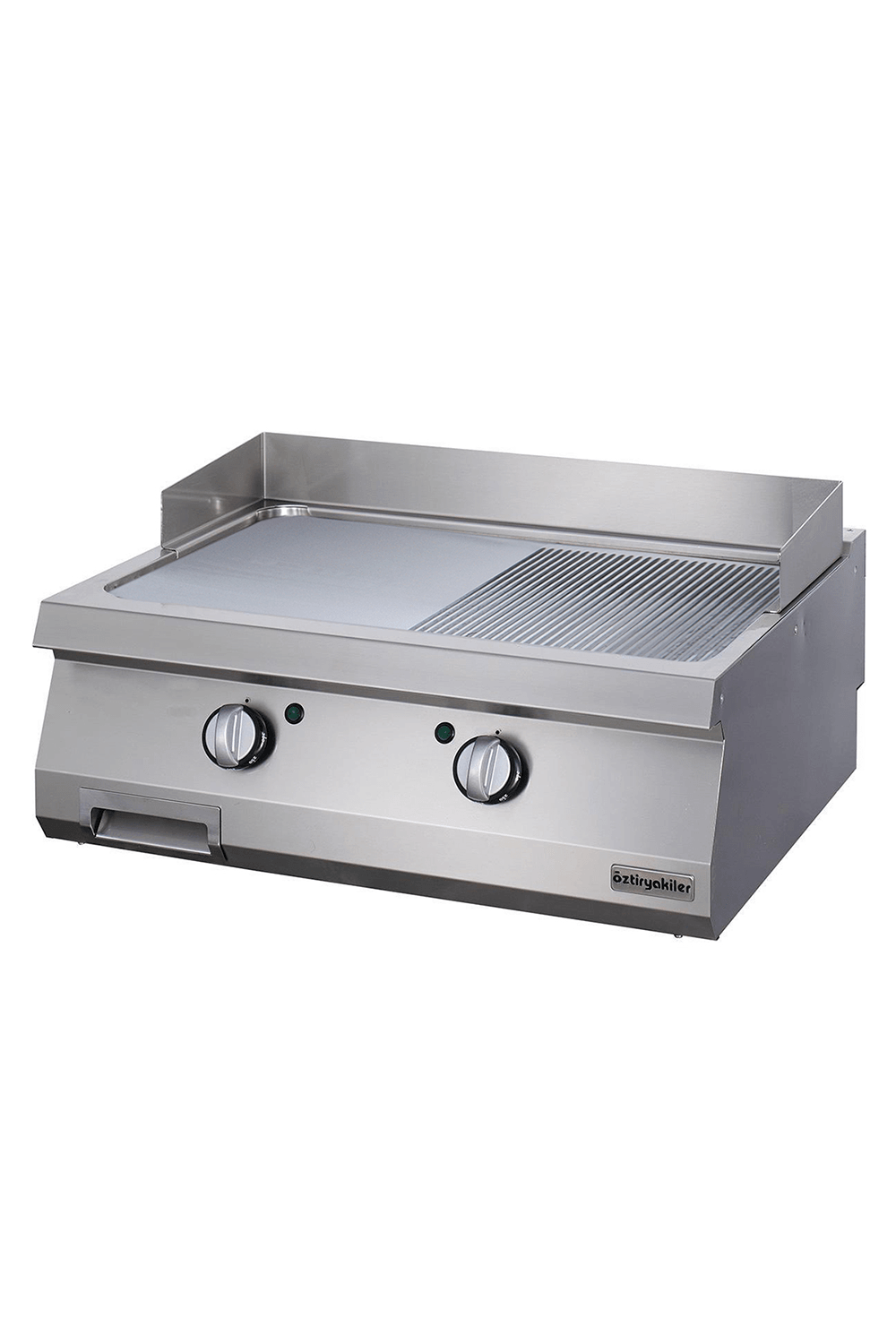 Grill Plate Set Üstü 700 Seri Yarı Oluklu Elektrikli 80x70x30