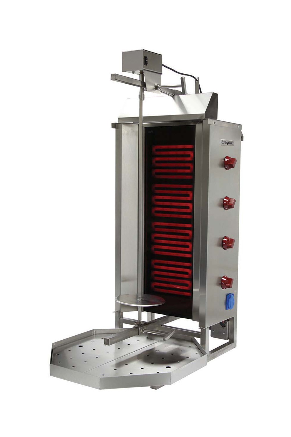 Döner Ocağı Elektrikli Üstten Motorlu 4E Model (Sekizgen Tepsili)