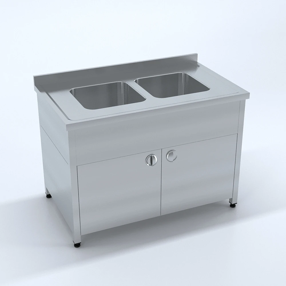 Çift Evyeli Tezgah 200x70x85