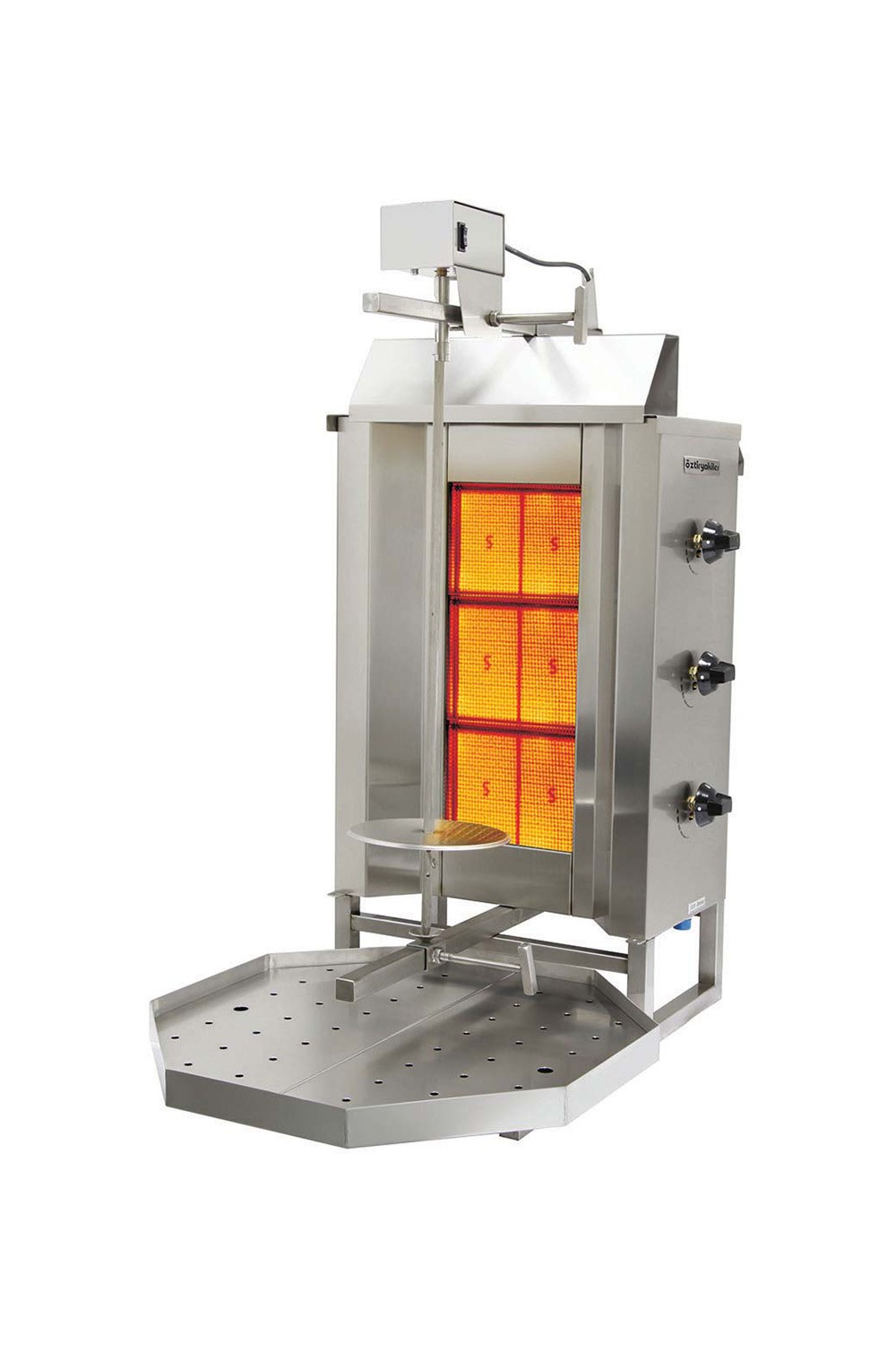 Döner Ocağı Gazlı Üstten Motorlu 3Gd Model (Sekizgen Tepsili)