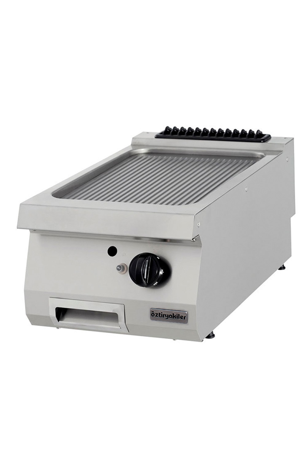 Grill Plate Set Üstü 900 Seri Gazlı Oluklu 40x90x30-Sert Krom Kaplı