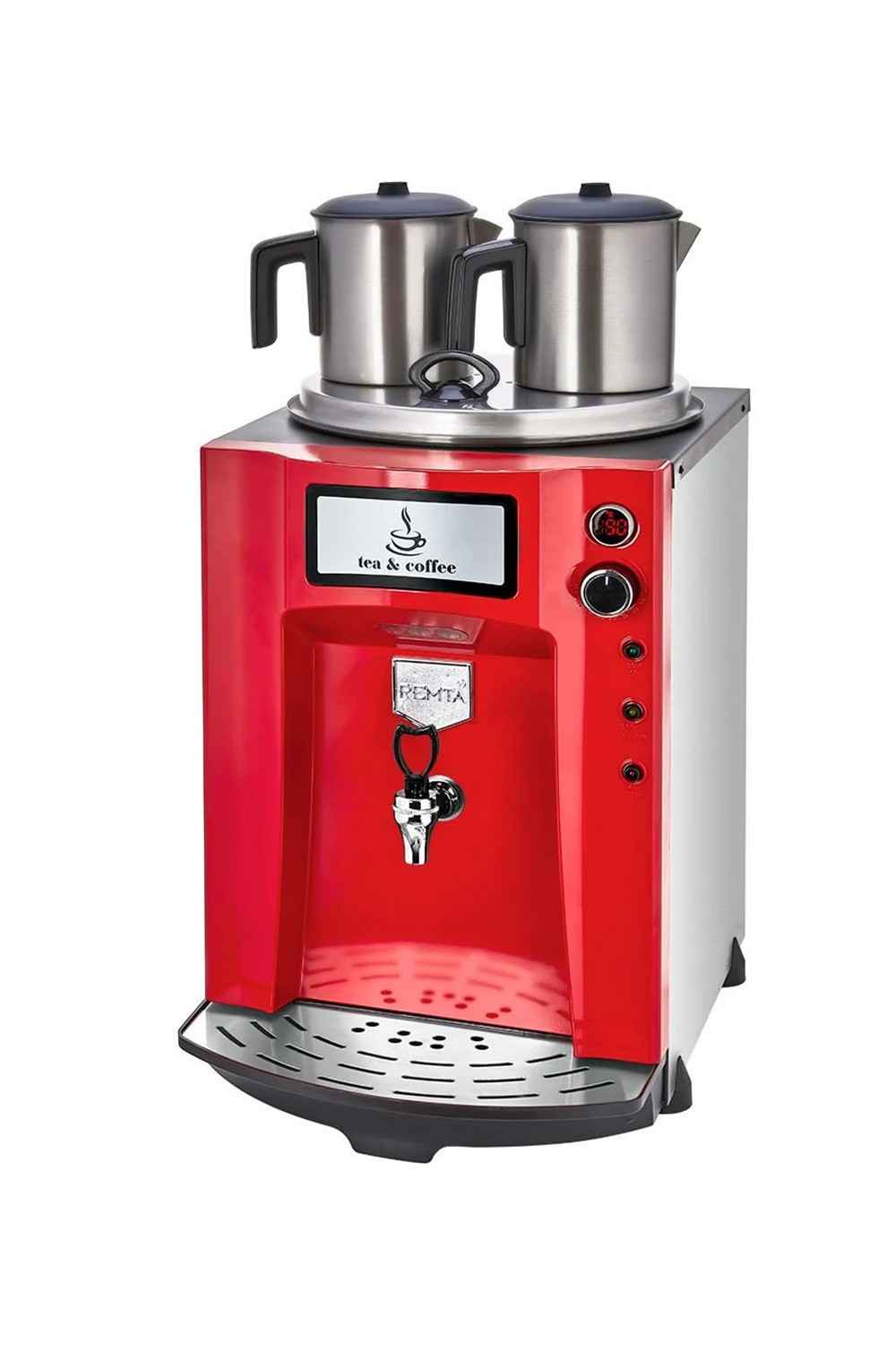 2 Demlikli Premium Jumbo Çay Makinesi 23 lt Şamandıralı (Şebekeden Su Alma)