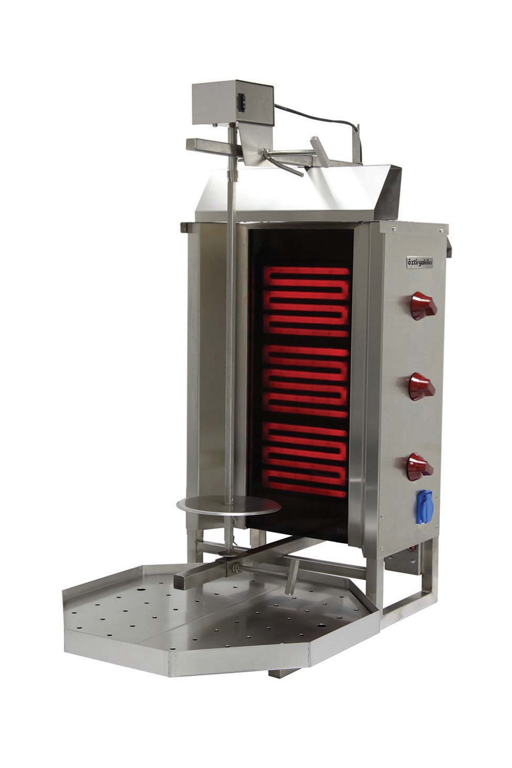 Döner Ocağı Elektrikli Üstten Motorlu 3E Model (Sekizgen Tepsili)