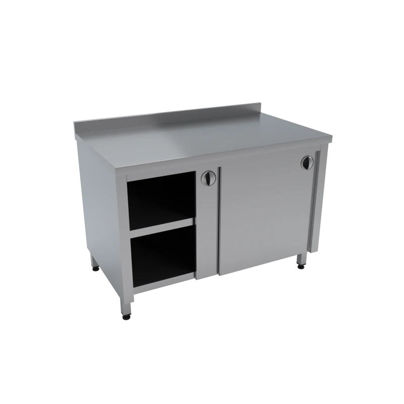 Çalışma Tezgahı Dolaplı Taban ve Ara Raflı Kapılı 240x60x85 CM