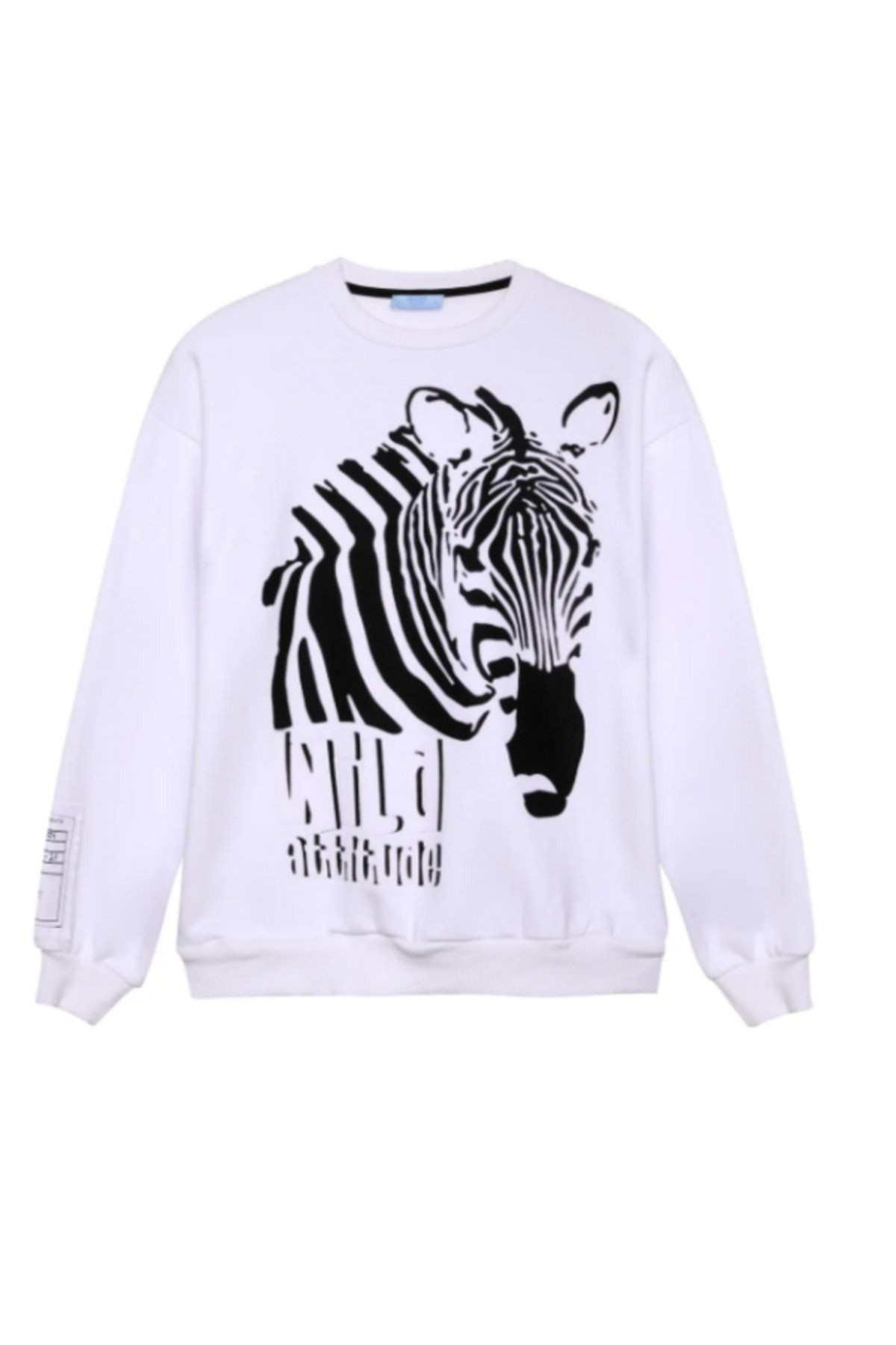 Zebra Baskı Detaylı Sweatshirt