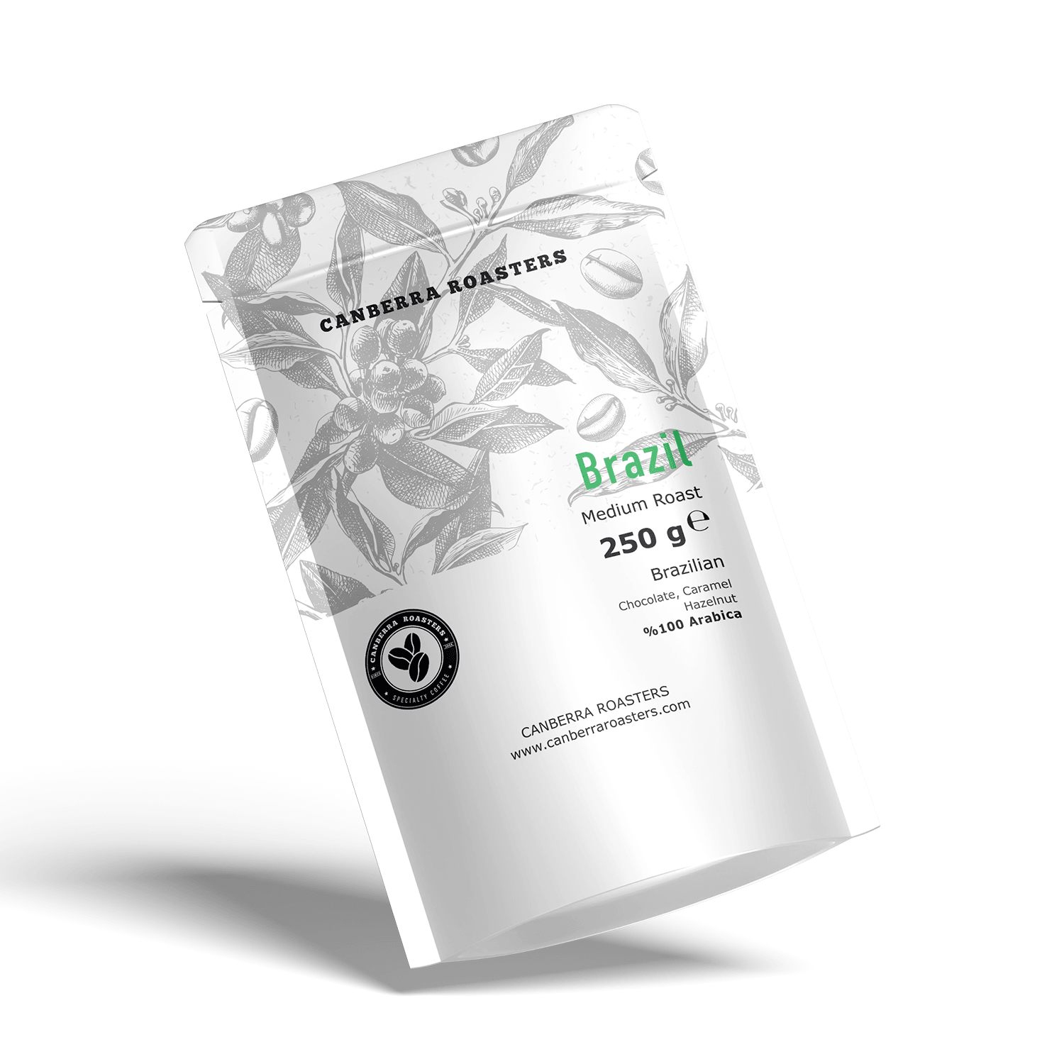 Canberra 10'lu Paket  Brazil Medium Roast Kahve Çekirdeği 250gr x 10