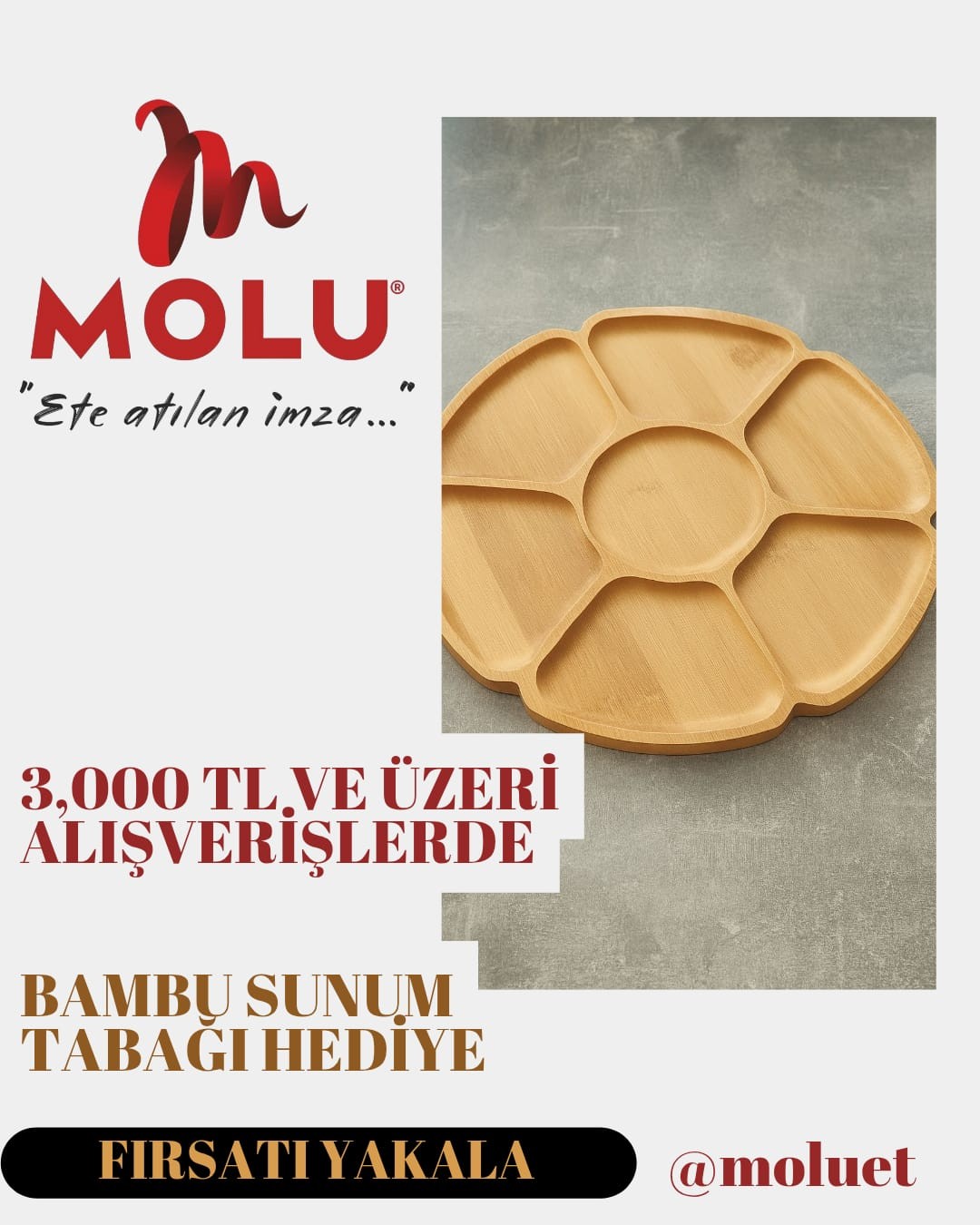 BAMBU SUNUM TABAĞI