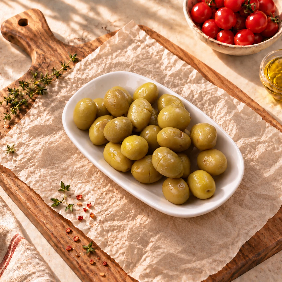 Taş Kırma Yeşil Zeytin 900 Gr 