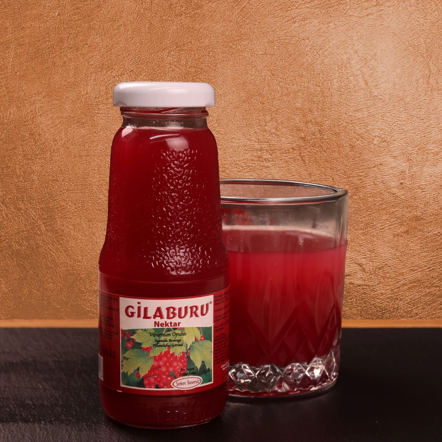 Gilaburu Suyu Nektarı 1000 ml Cam Şişe Şeker İlavesiz