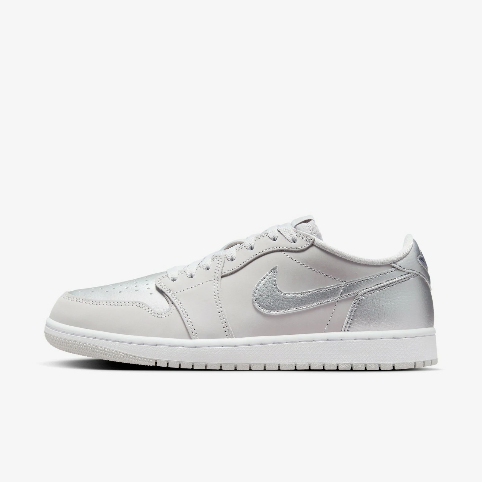 Nike Jordan 1 Retro Low OG ''Metallic Silver Leather Version''