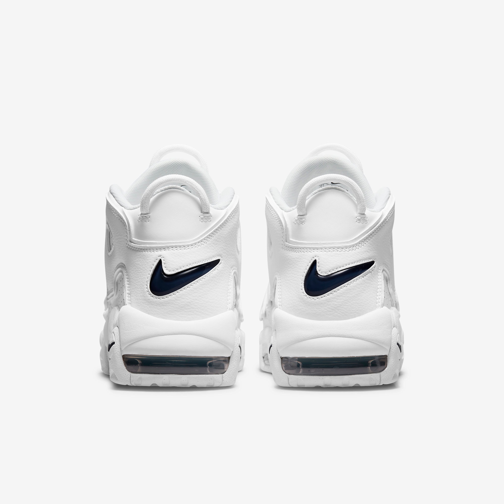 Nike Air More Uptempo Low White and Midnight Navy