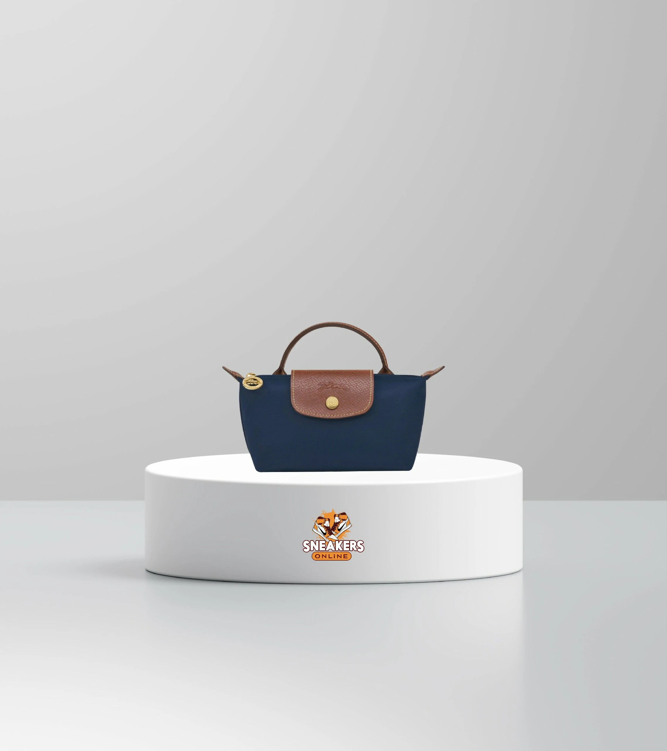 Longchamp Le Pliage Original Pouch With Handle Navy