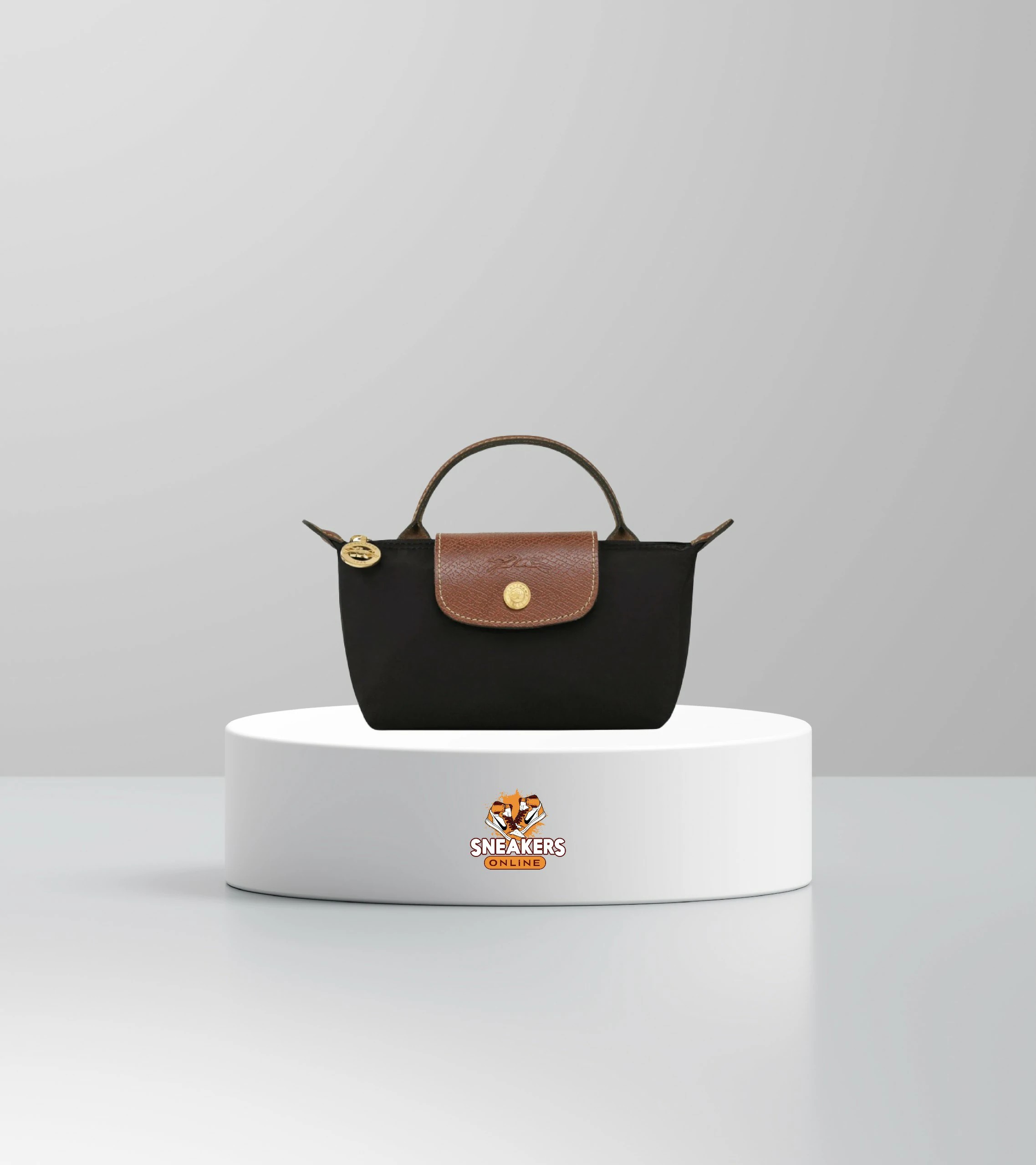 Longchamp Le Pliage Original Pouch With Handle Black