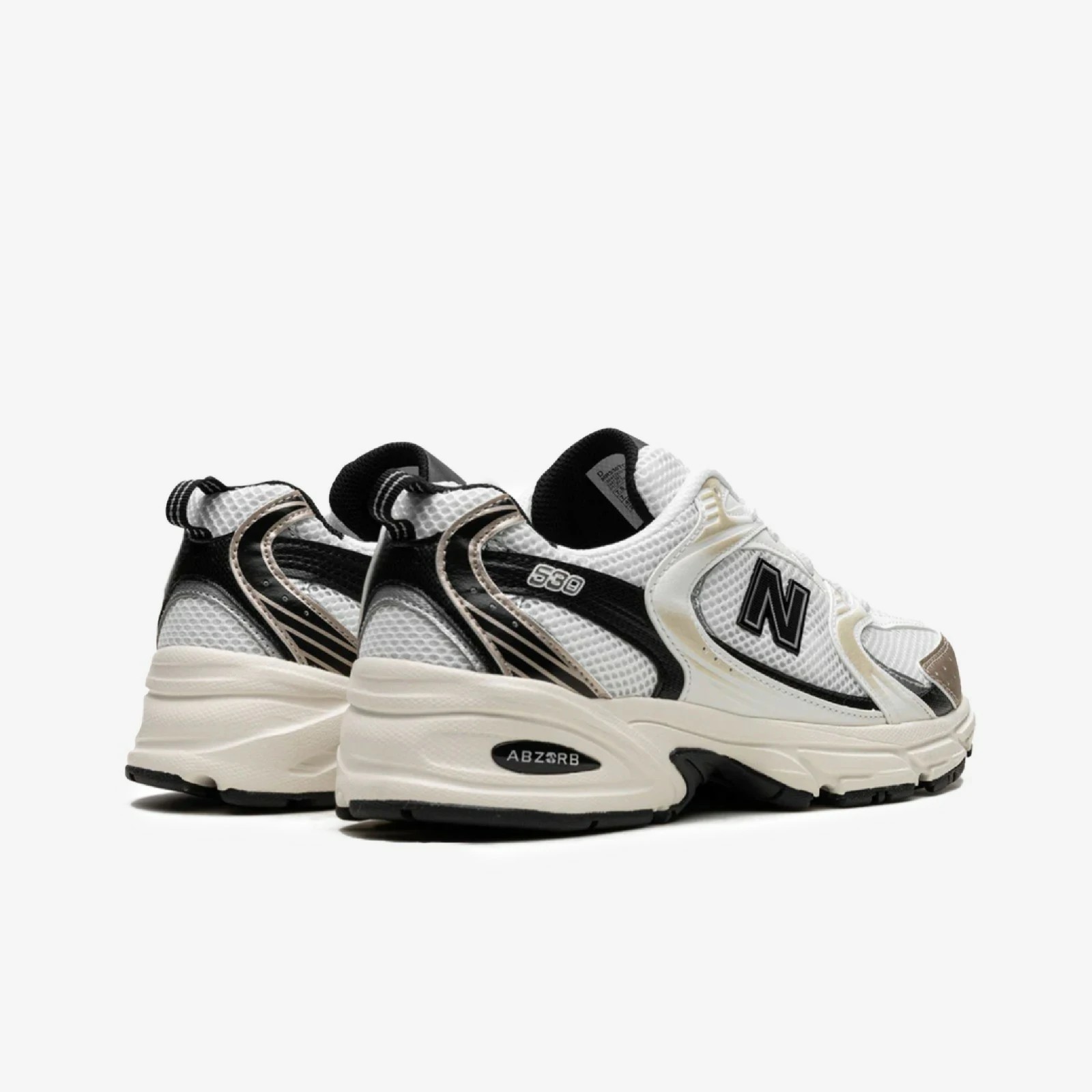 New Balance 530 White  Gold  Black