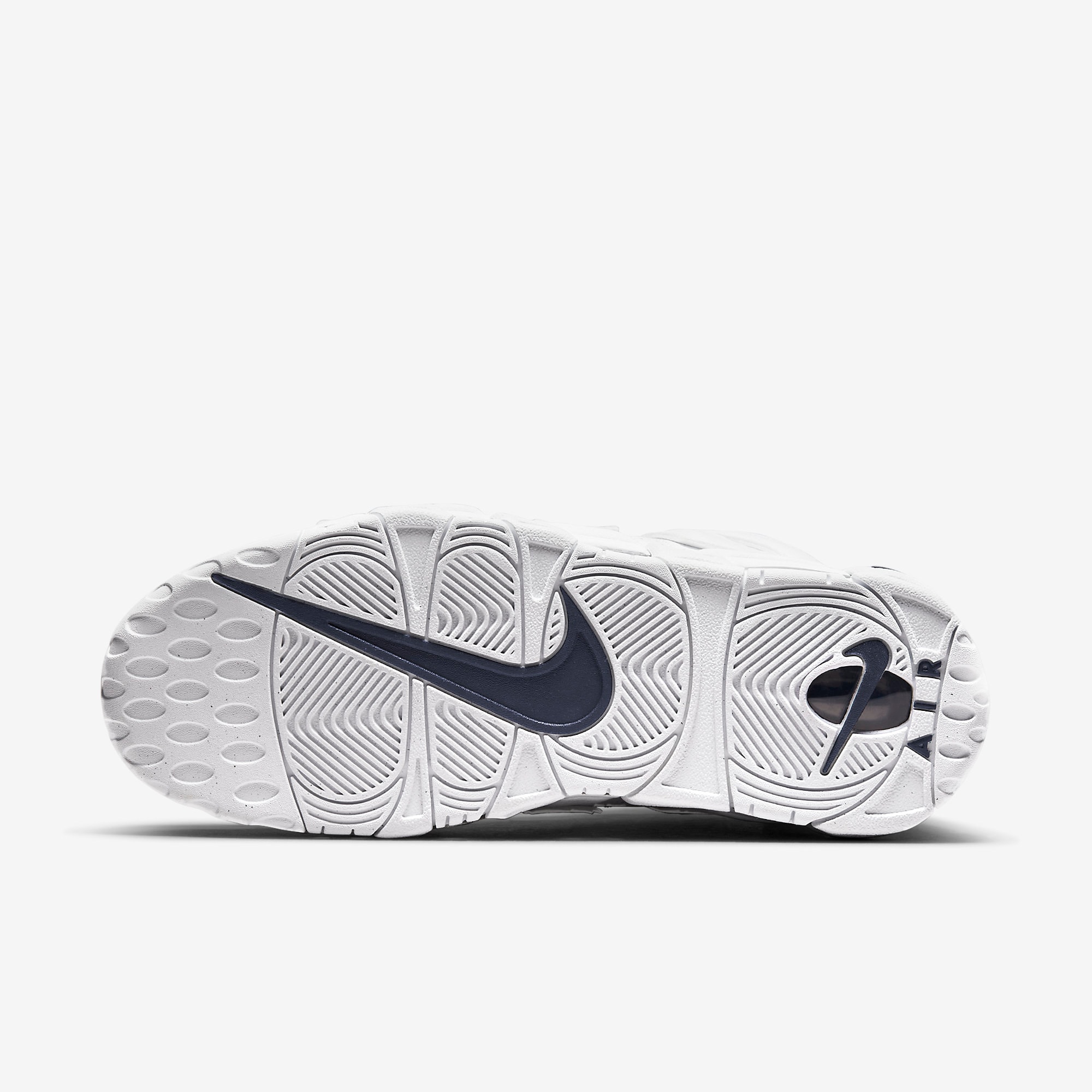 Nike Air More Uptempo Low White and Midnight Navy