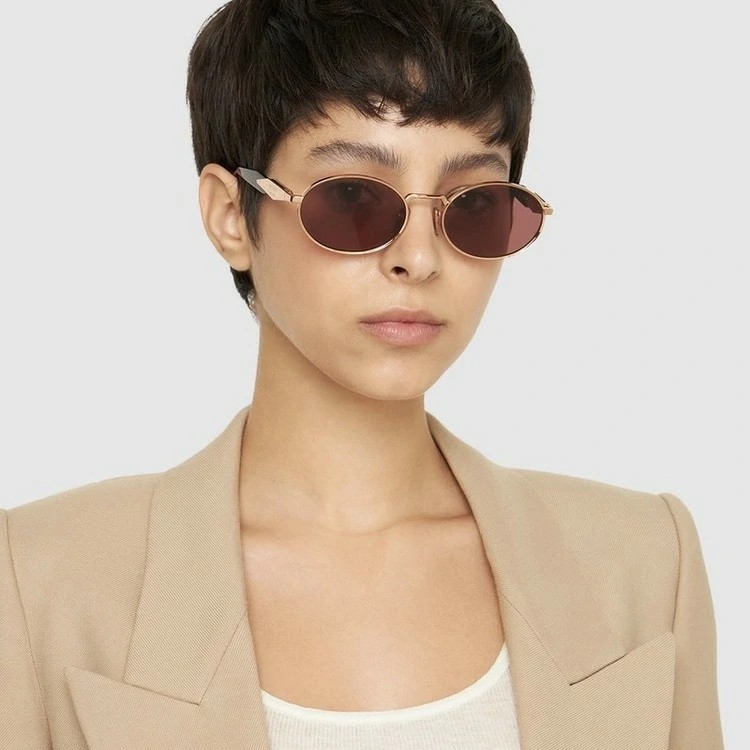 Prada PR65ZS Oval Purple Brown