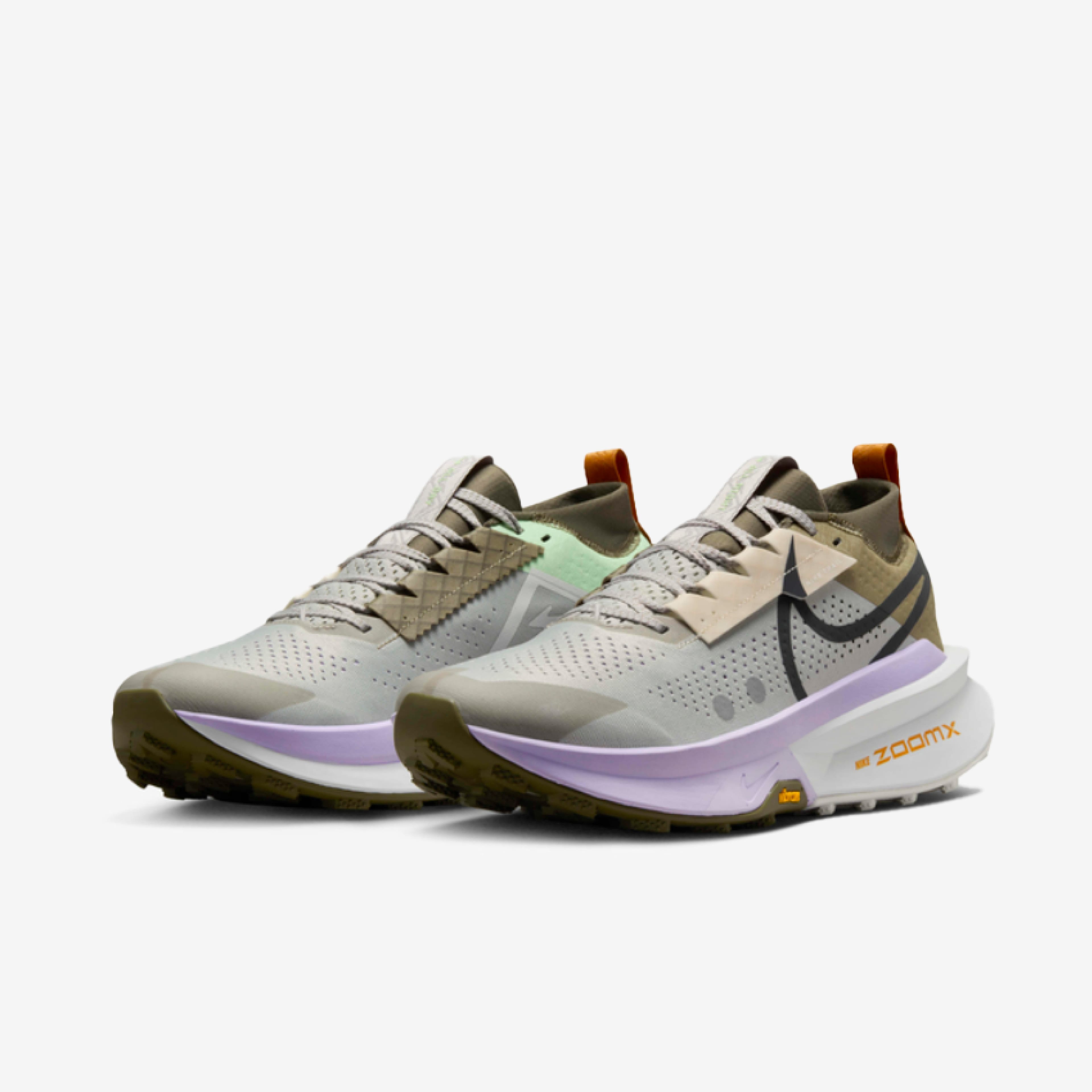 Nike ZoomX Zegama 2 Light Iron Ore Vapor Green Lilac Bloom Anthracite