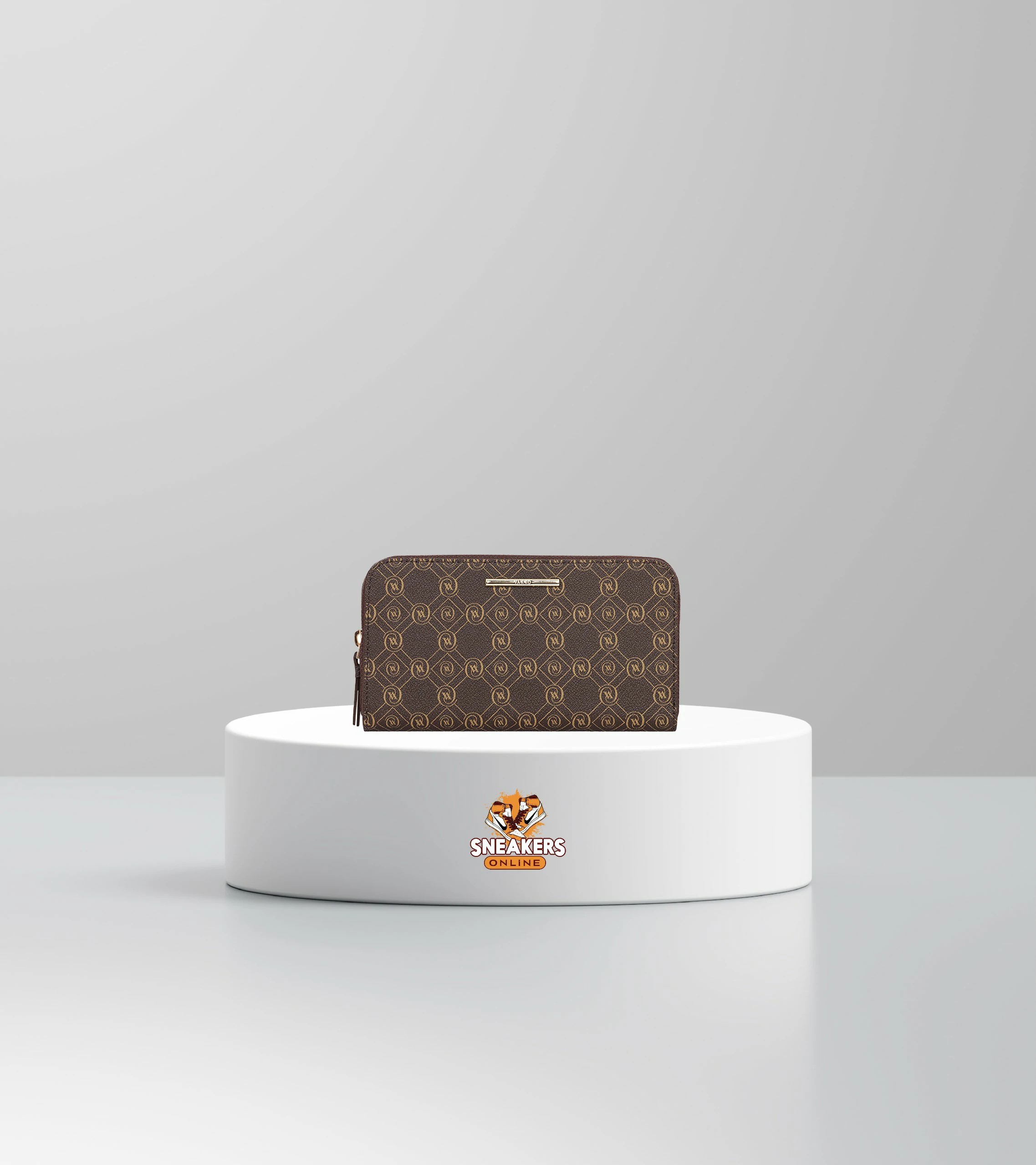 VAKKO Monogram Cüzdan Hakiki Deri (21x11) (KAHVE)