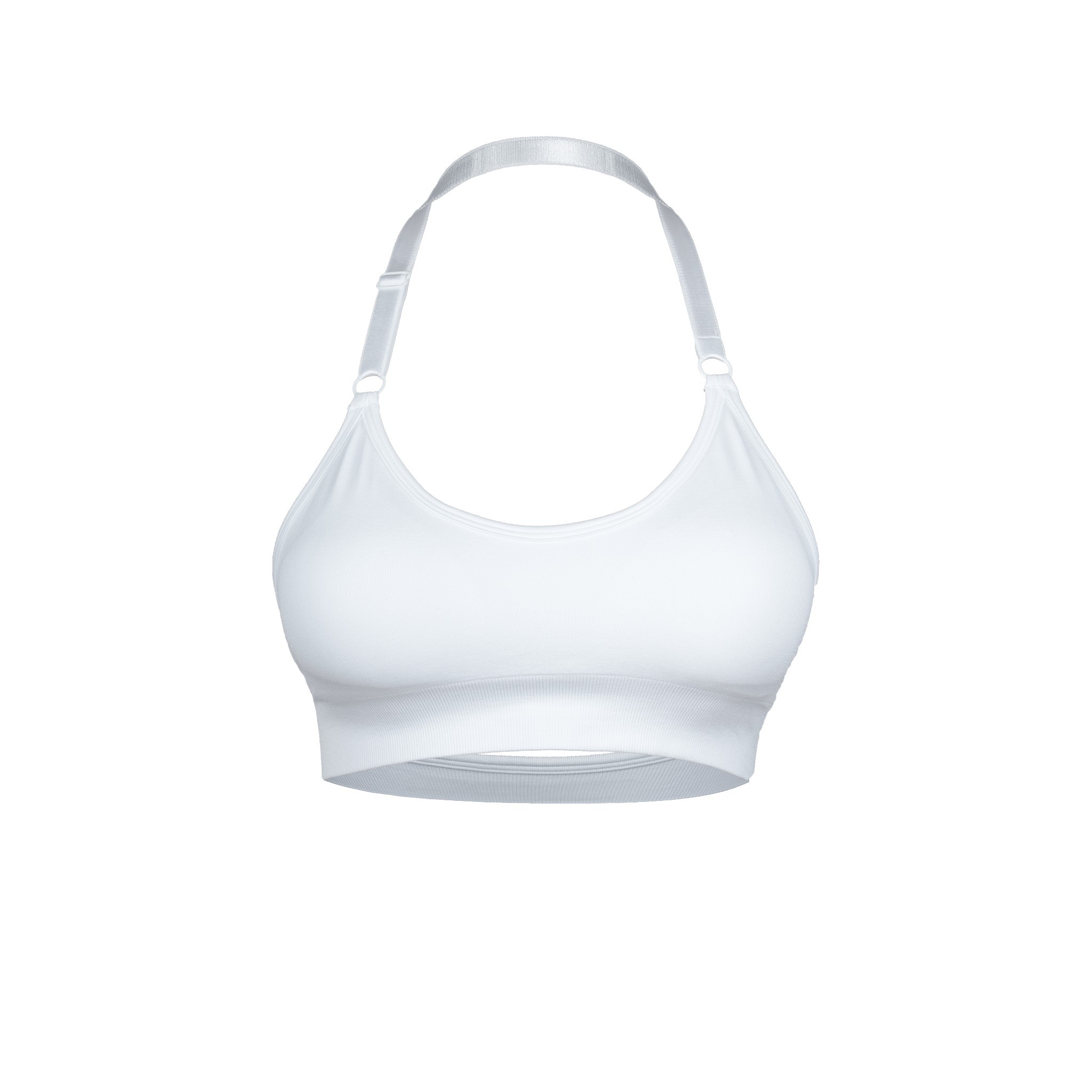 Minimal Halter Bra - White