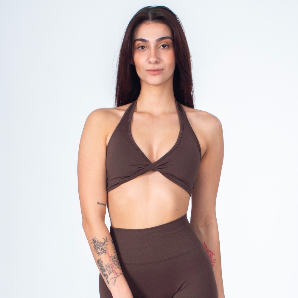 Elemental Twist Bra - Chocolate