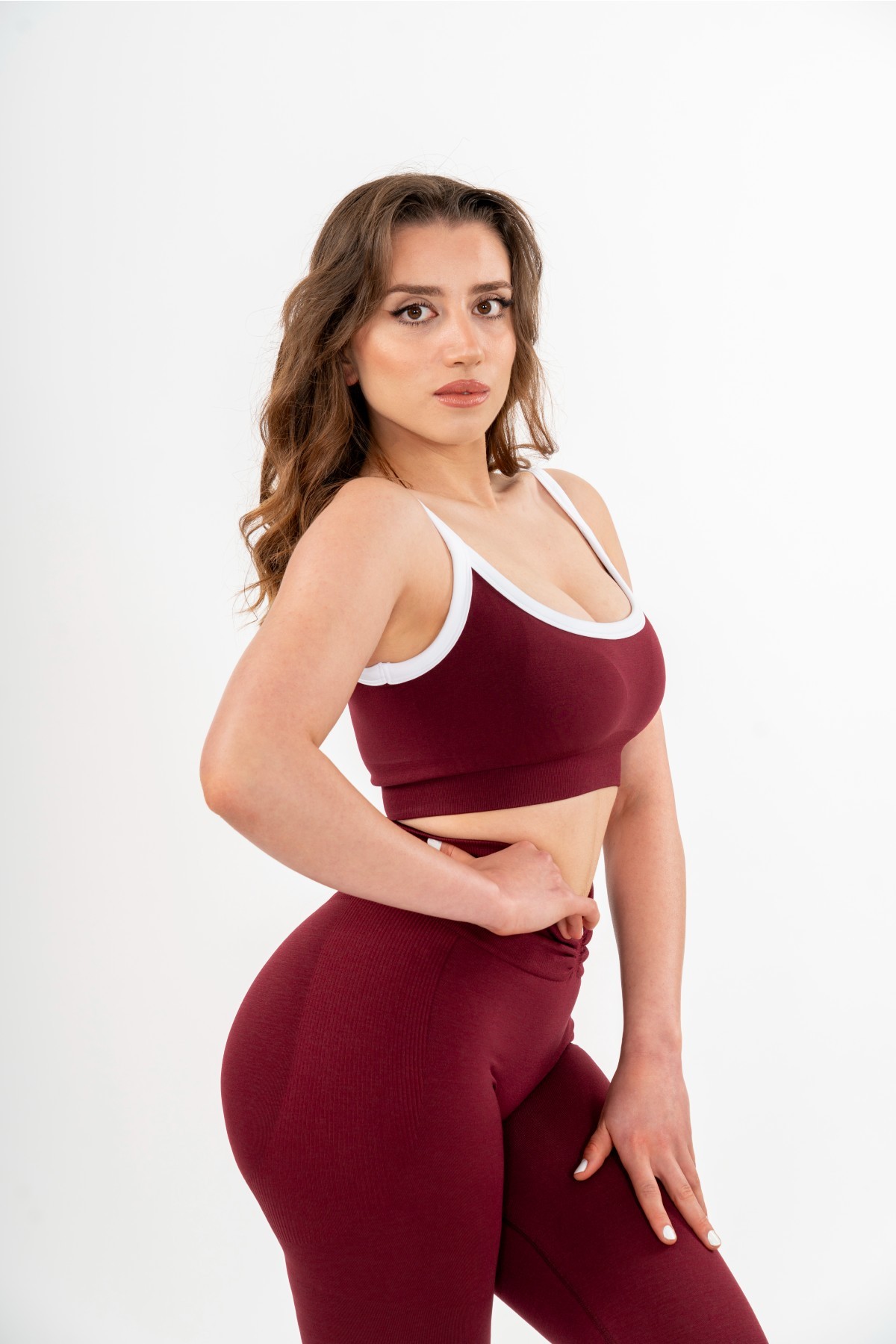 Valente Two-Tone Bra - Burgundy