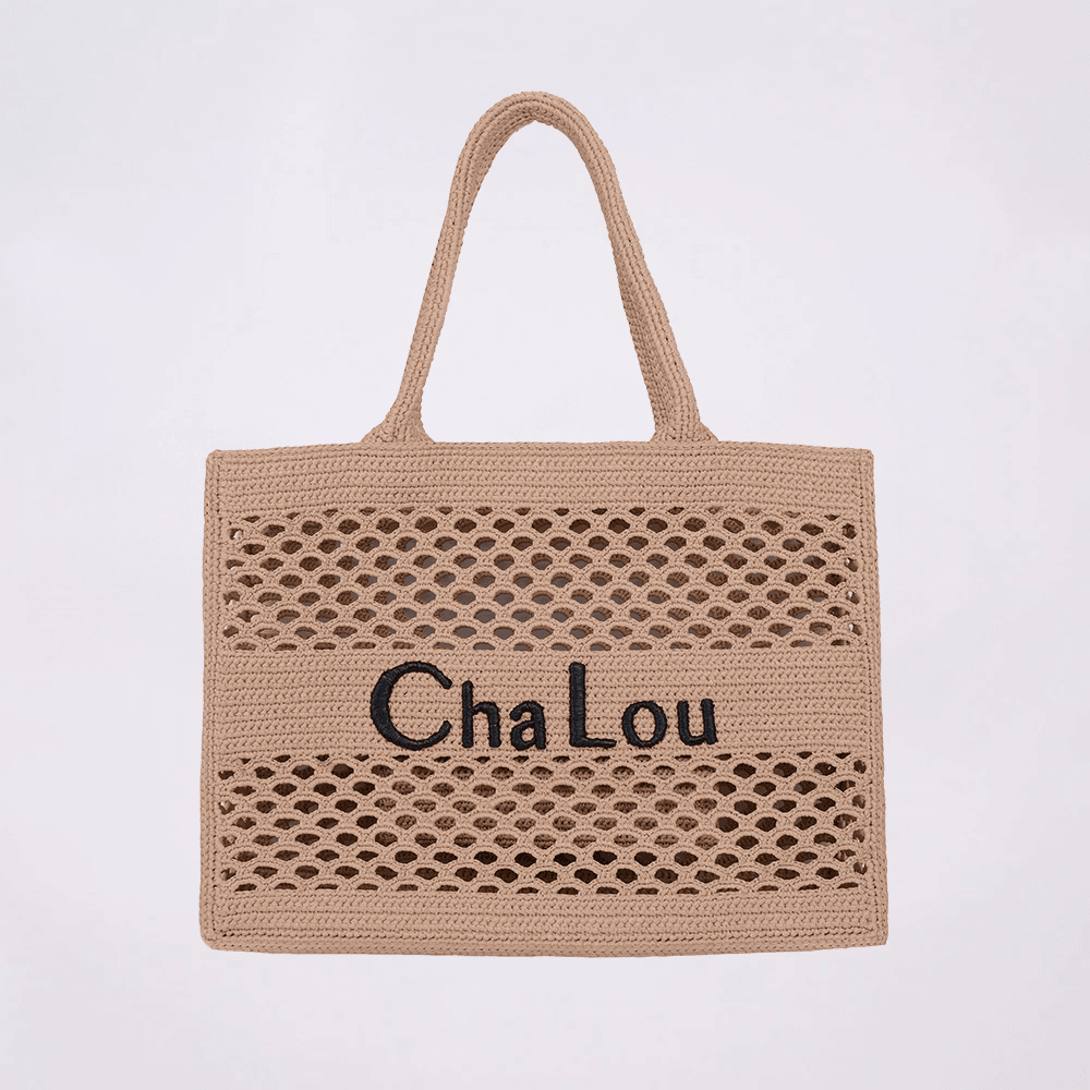 Cha Lou Raffia Bej Tote Çanta