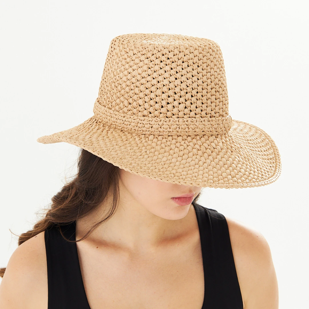 Cha Lou Raffia Luxe Sun Hat - Beige Luxe Sun Hat main variant image