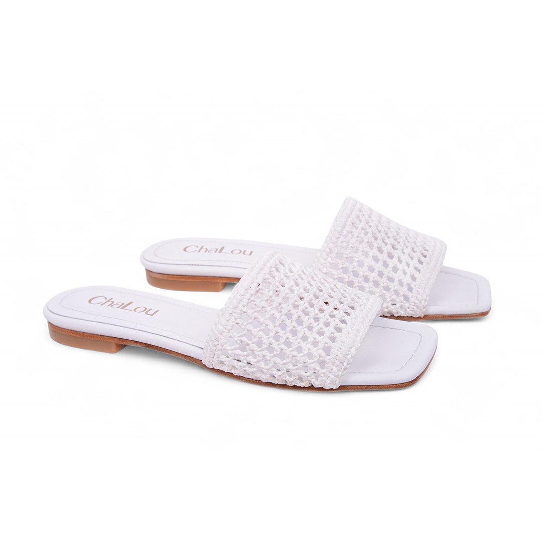 Cha Lou White Slippers image