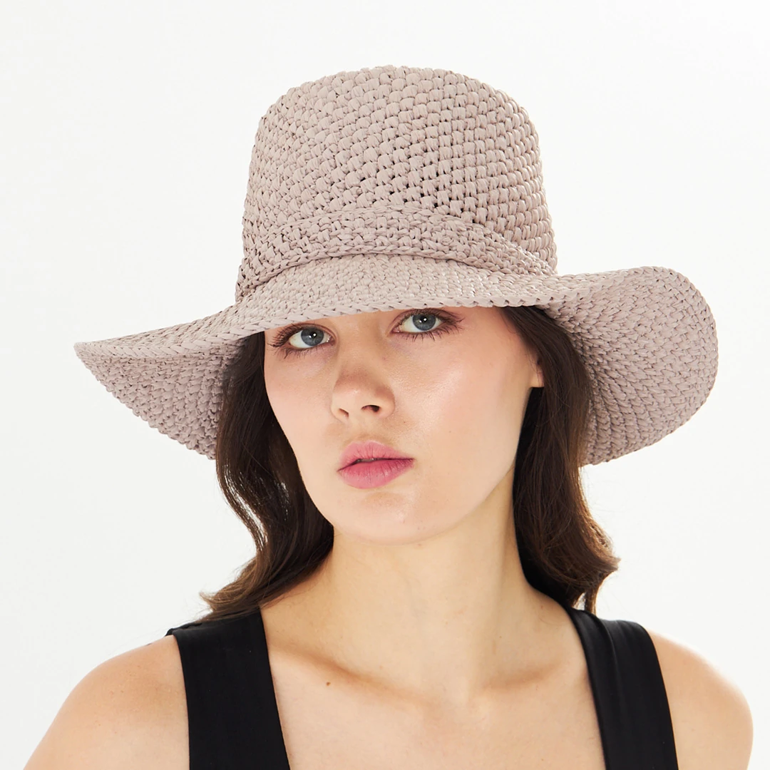 Stone Taupe Luxe Sun Hat thumbnail image