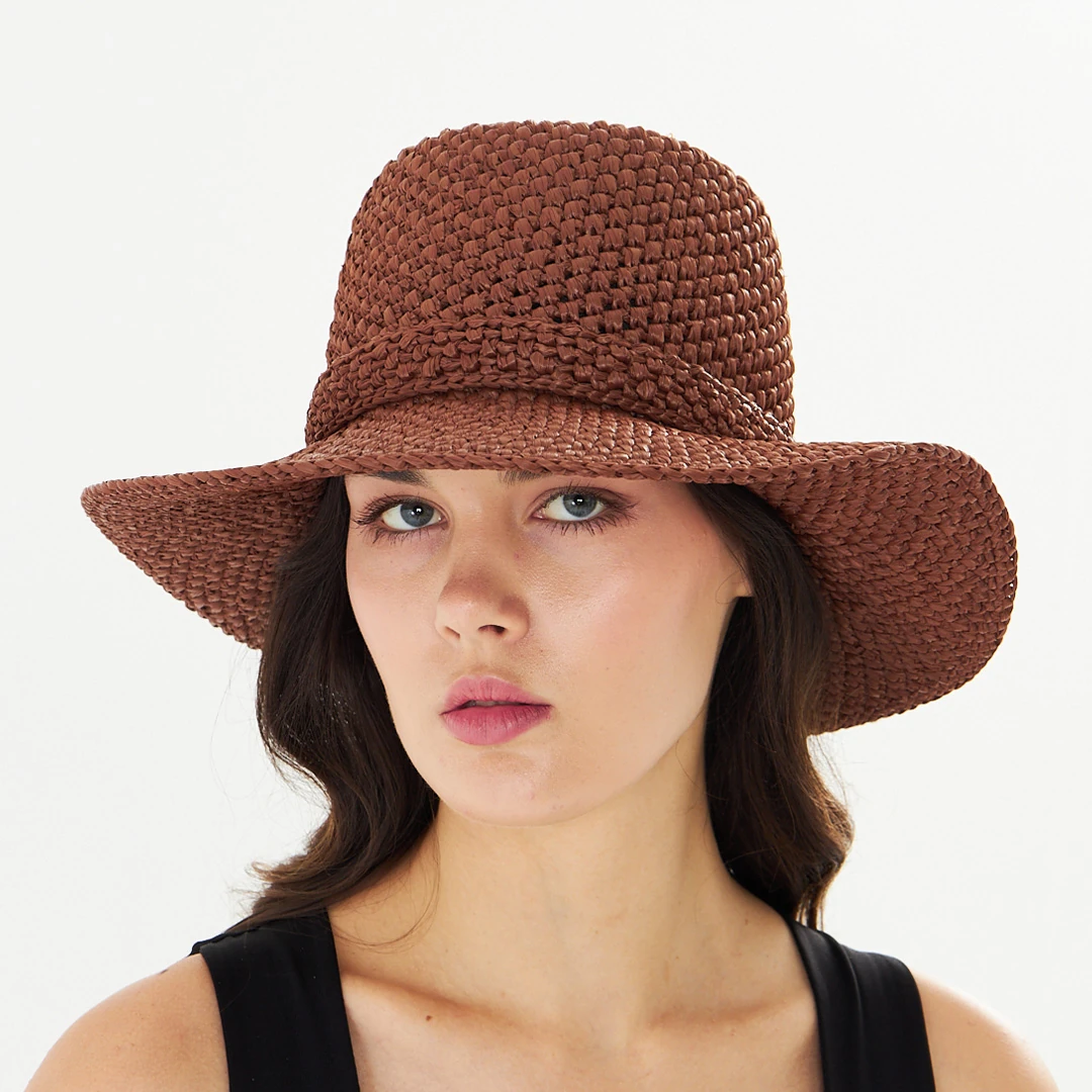 Chocolate Brown Luxe Sun Hat thumbnail image