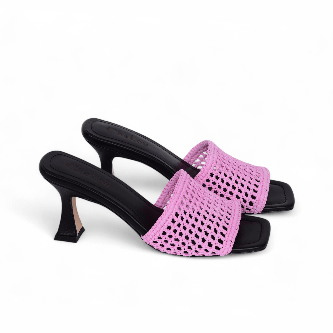 Veronika Pink High Heeled Slippers image
