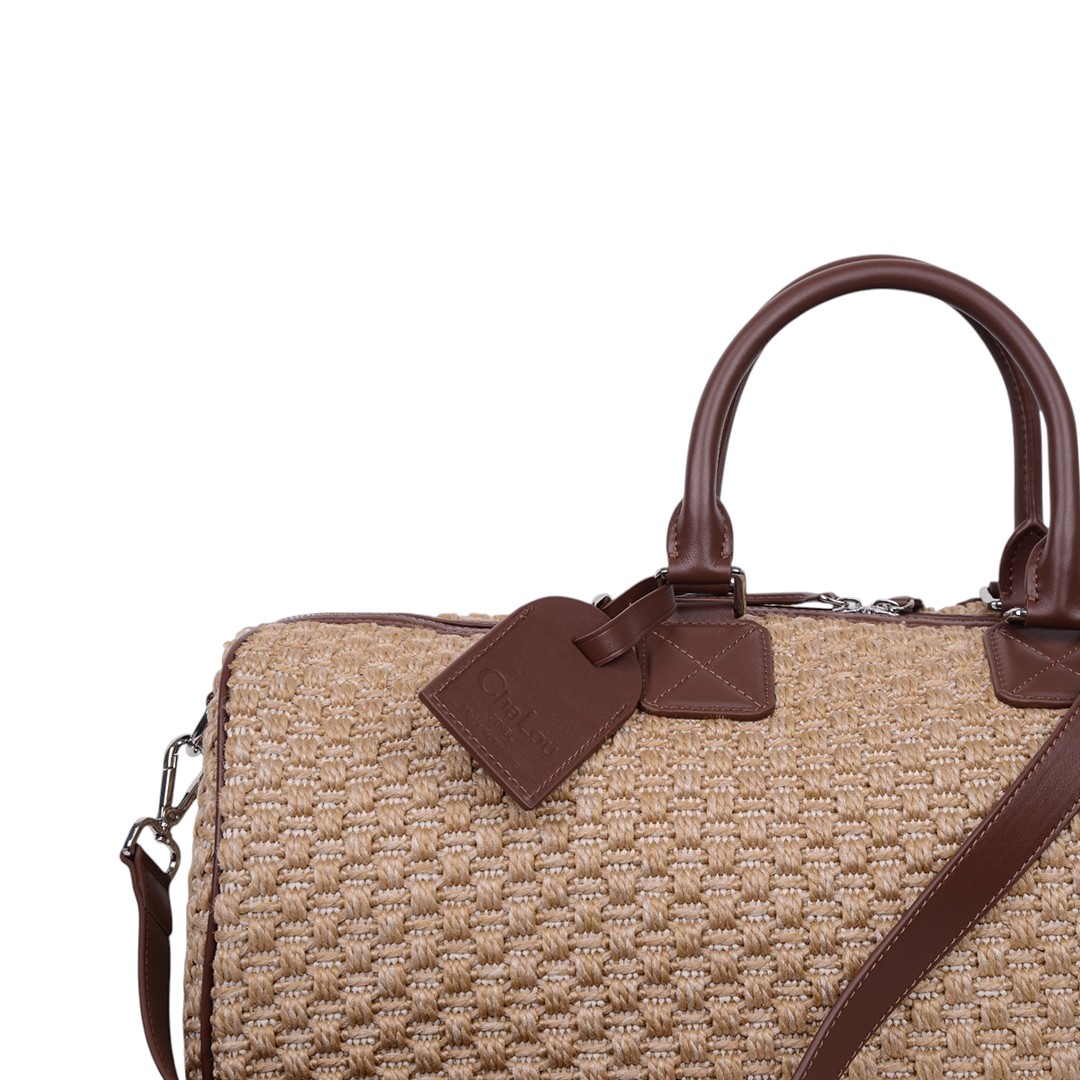 Cha Lou Beige&Brown Suitcase