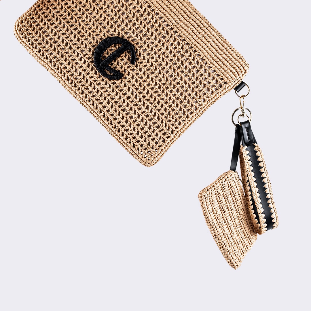 Cha Lou Beige Clutch